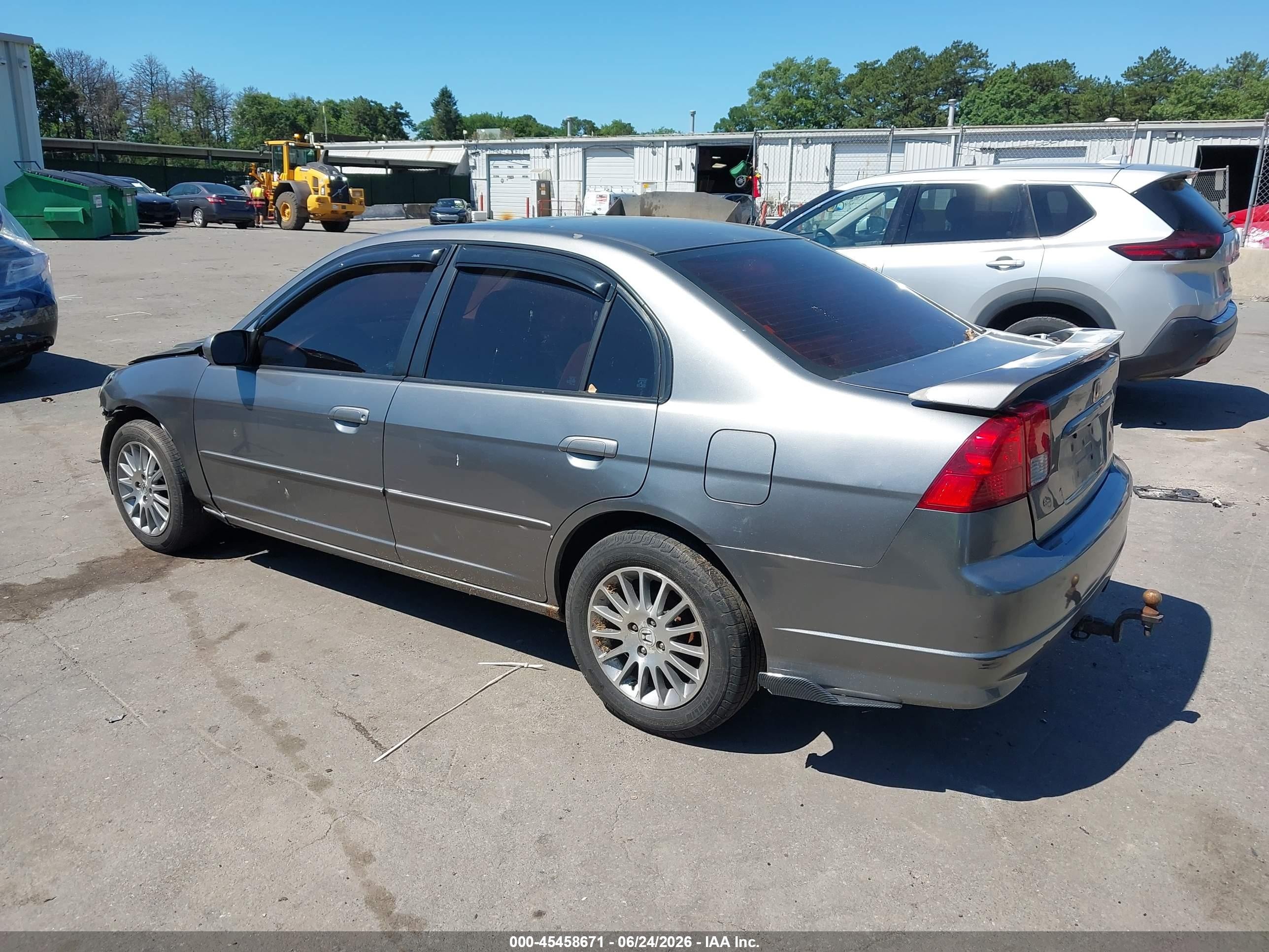 2005 Honda Civic Ex Gray vin: 2HGES26705H587370