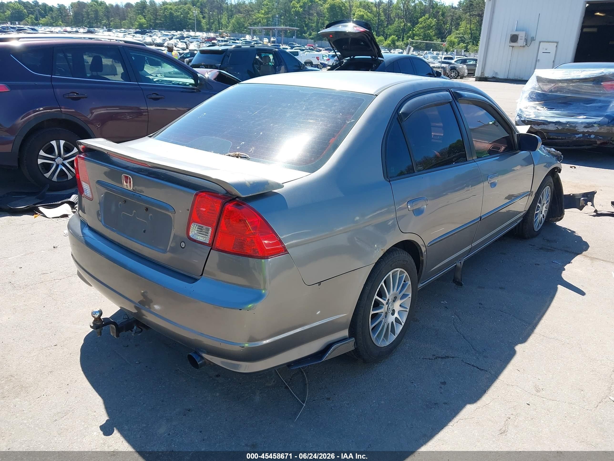 2005 Honda Civic Ex Gray vin: 2HGES26705H587370