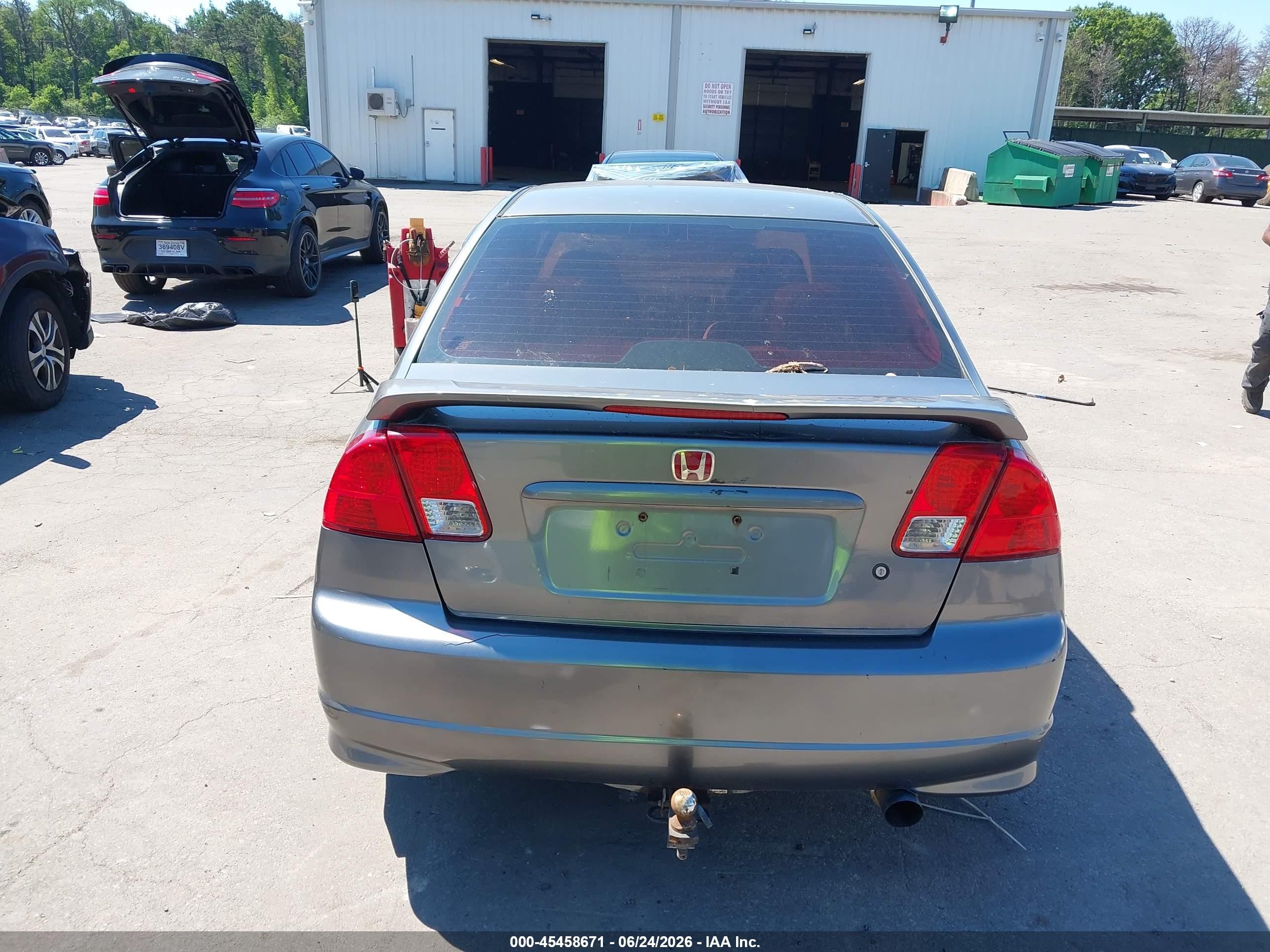 2005 Honda Civic Ex Gray vin: 2HGES26705H587370