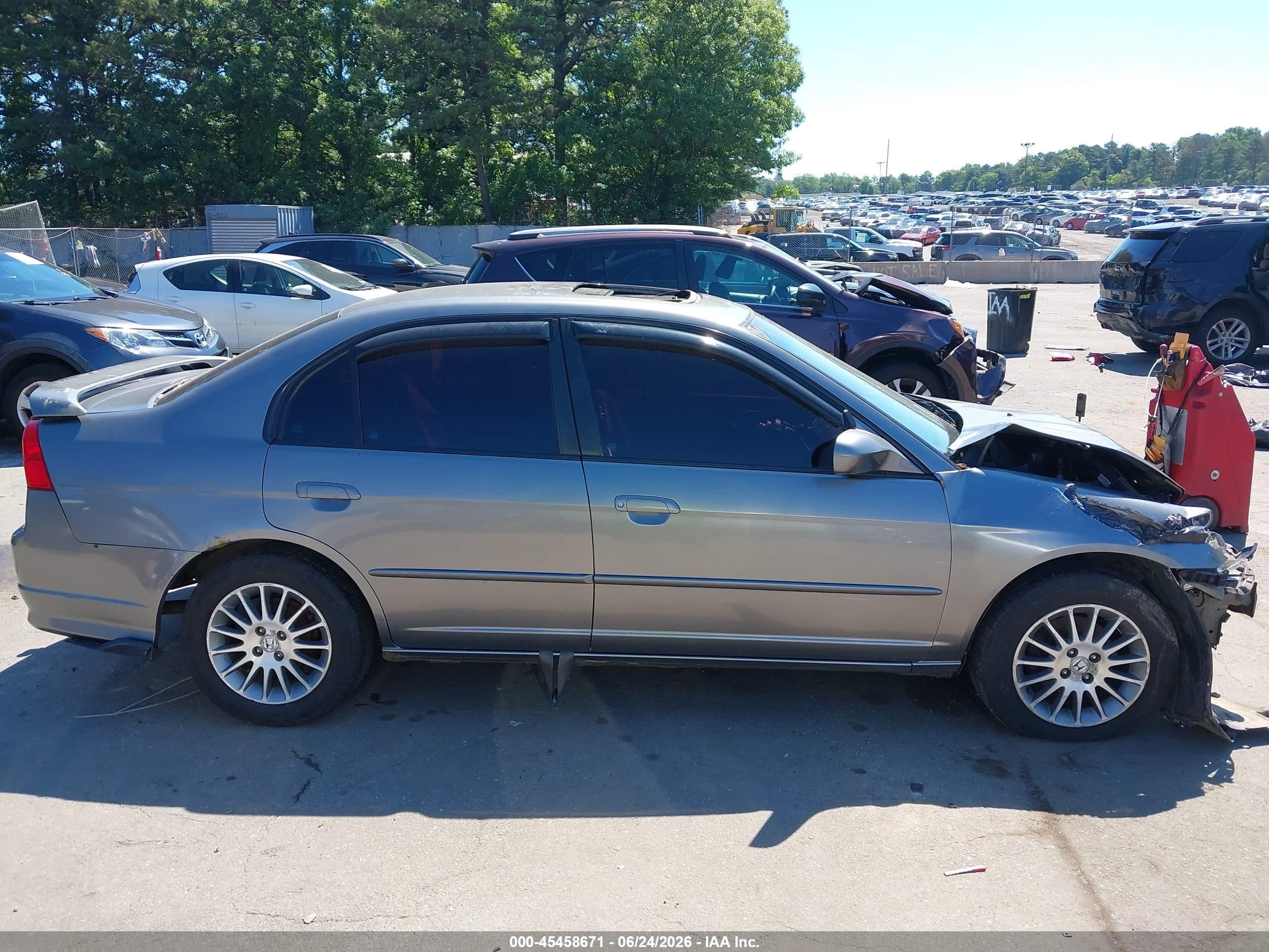 2005 Honda Civic Ex Gray vin: 2HGES26705H587370