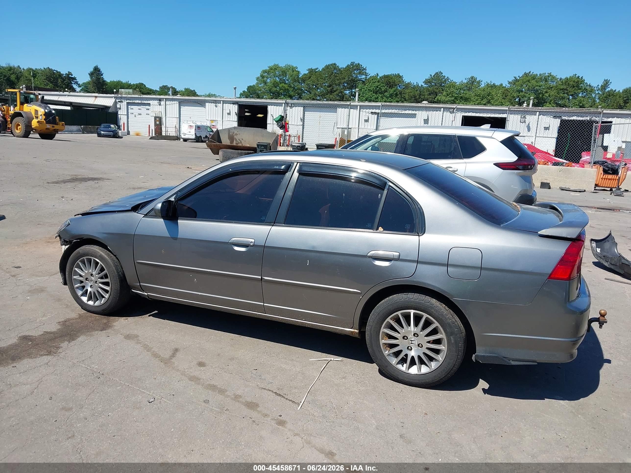 2005 Honda Civic Ex Gray vin: 2HGES26705H587370