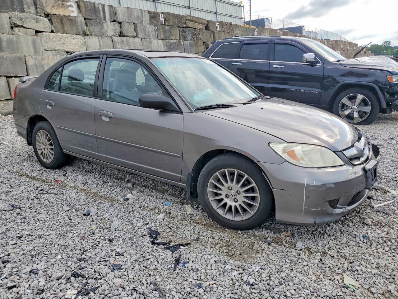 2005 Honda Civic Ex Gray vin: 2HGES26705H600103