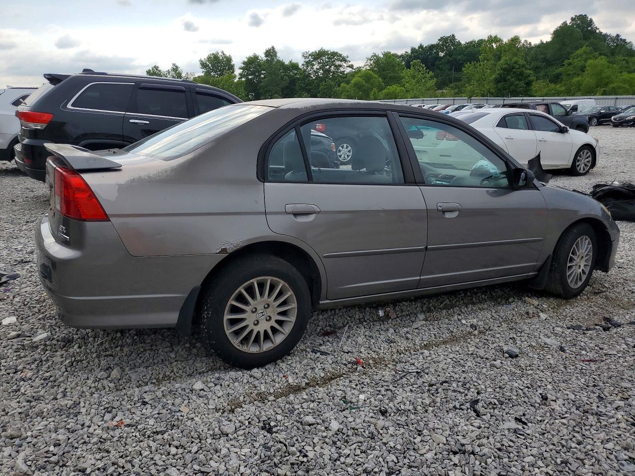 2005 Honda Civic Ex Gray vin: 2HGES26705H600103
