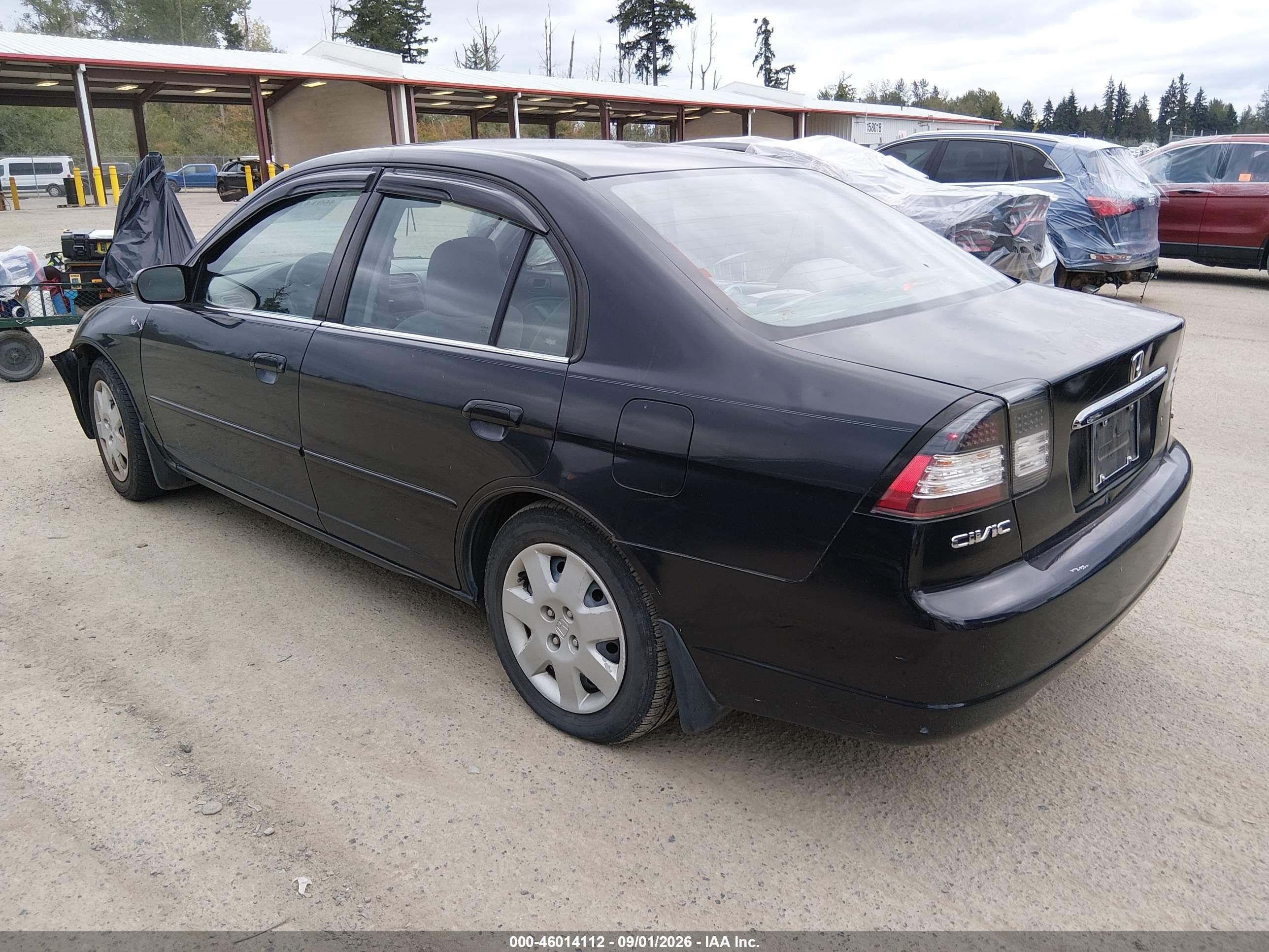 2001 Honda Civic Ex Black vin: 2HGES26711H608303