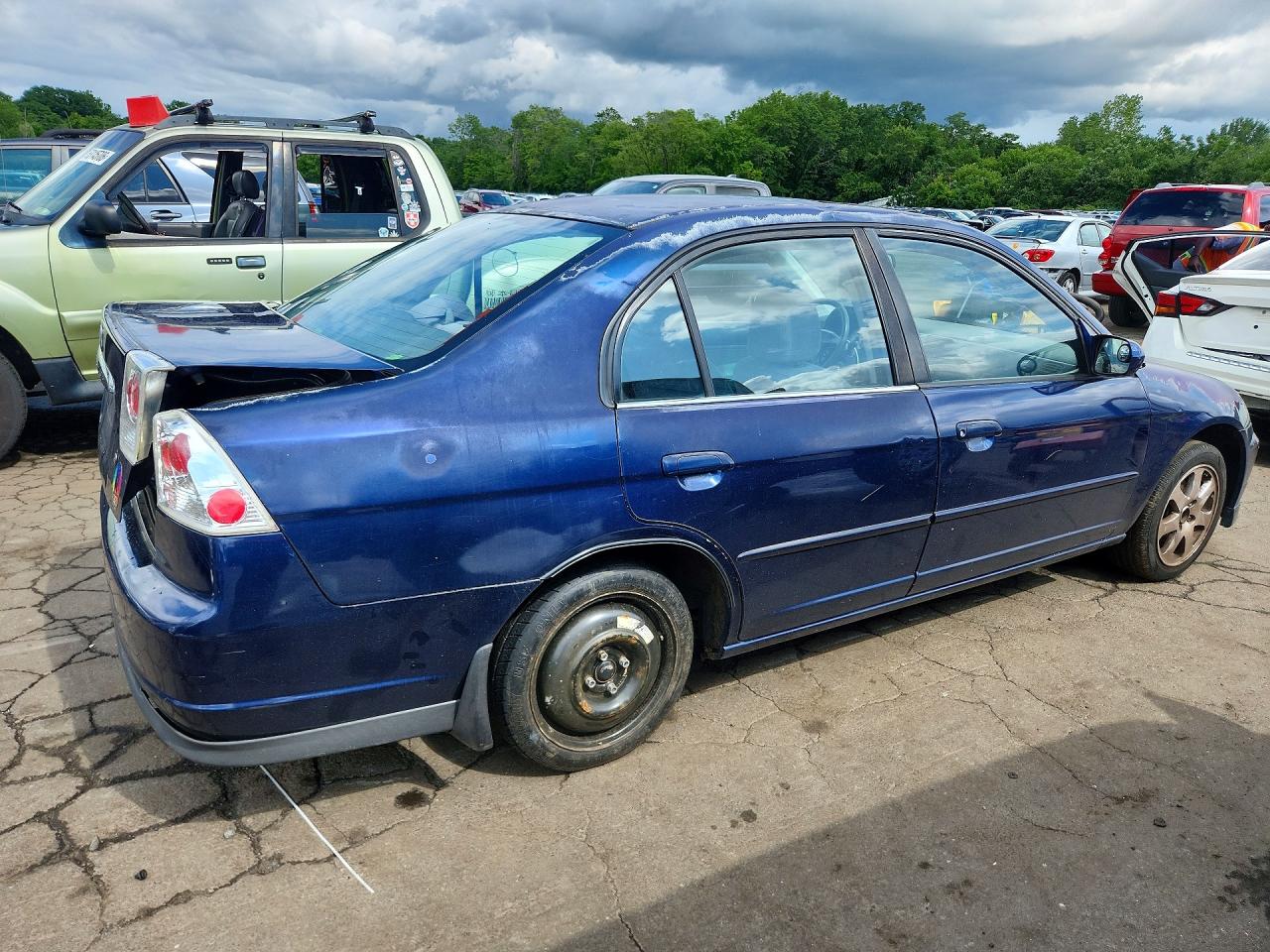 2002 Honda Civic Ex Blue vin: 2HGES26712H503682