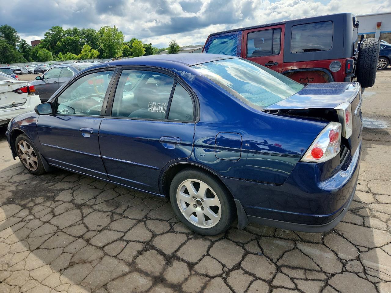 2002 Honda Civic Ex Blue vin: 2HGES26712H503682