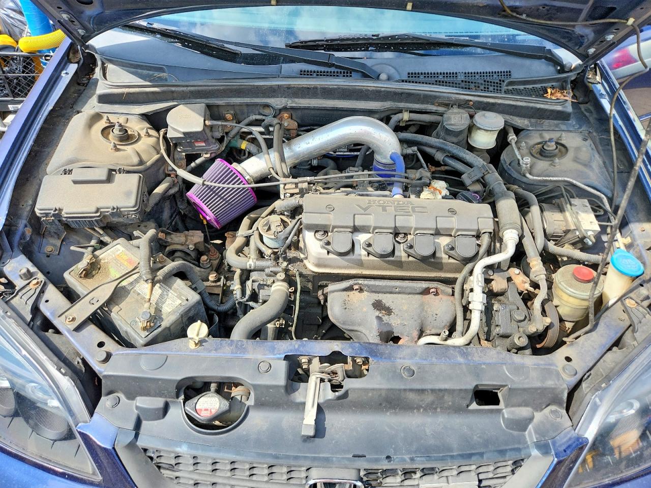 2002 Honda Civic Ex Blue vin: 2HGES26712H503682
