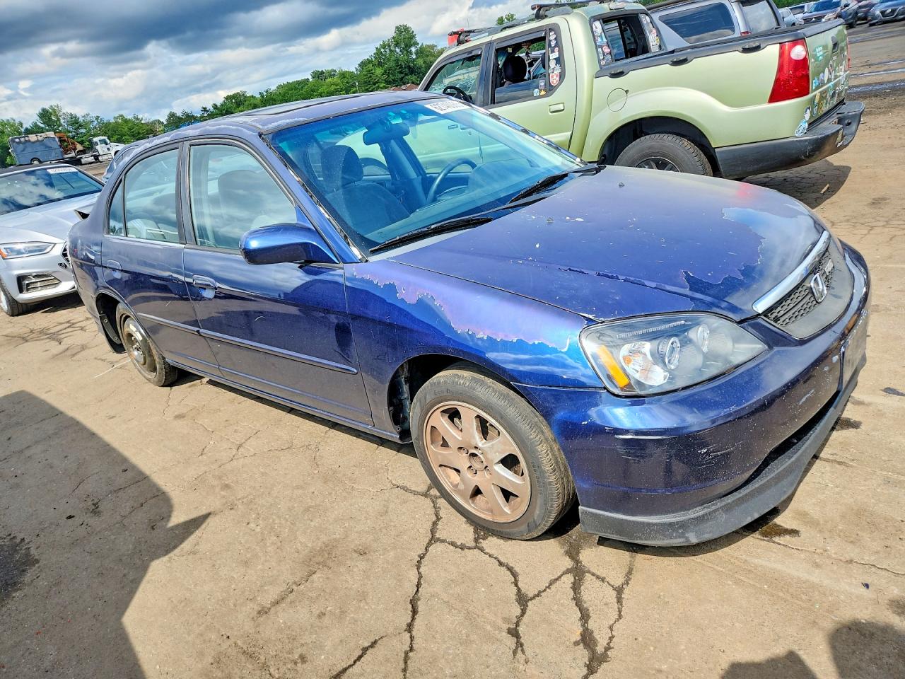 2002 Honda Civic Ex Blue vin: 2HGES26712H503682