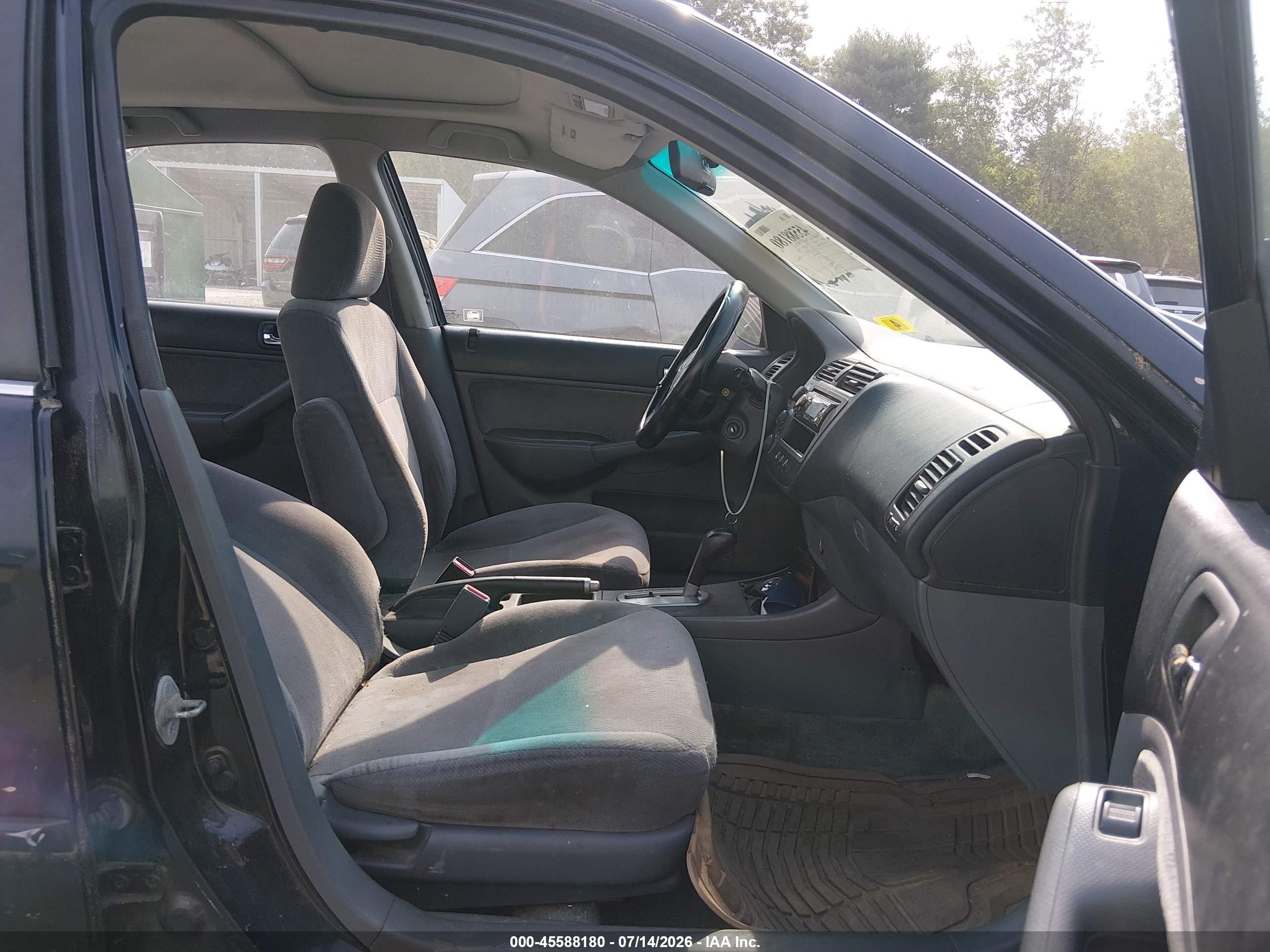 2002 Honda Civic Ex Gray vin: 2HGES26712H510082