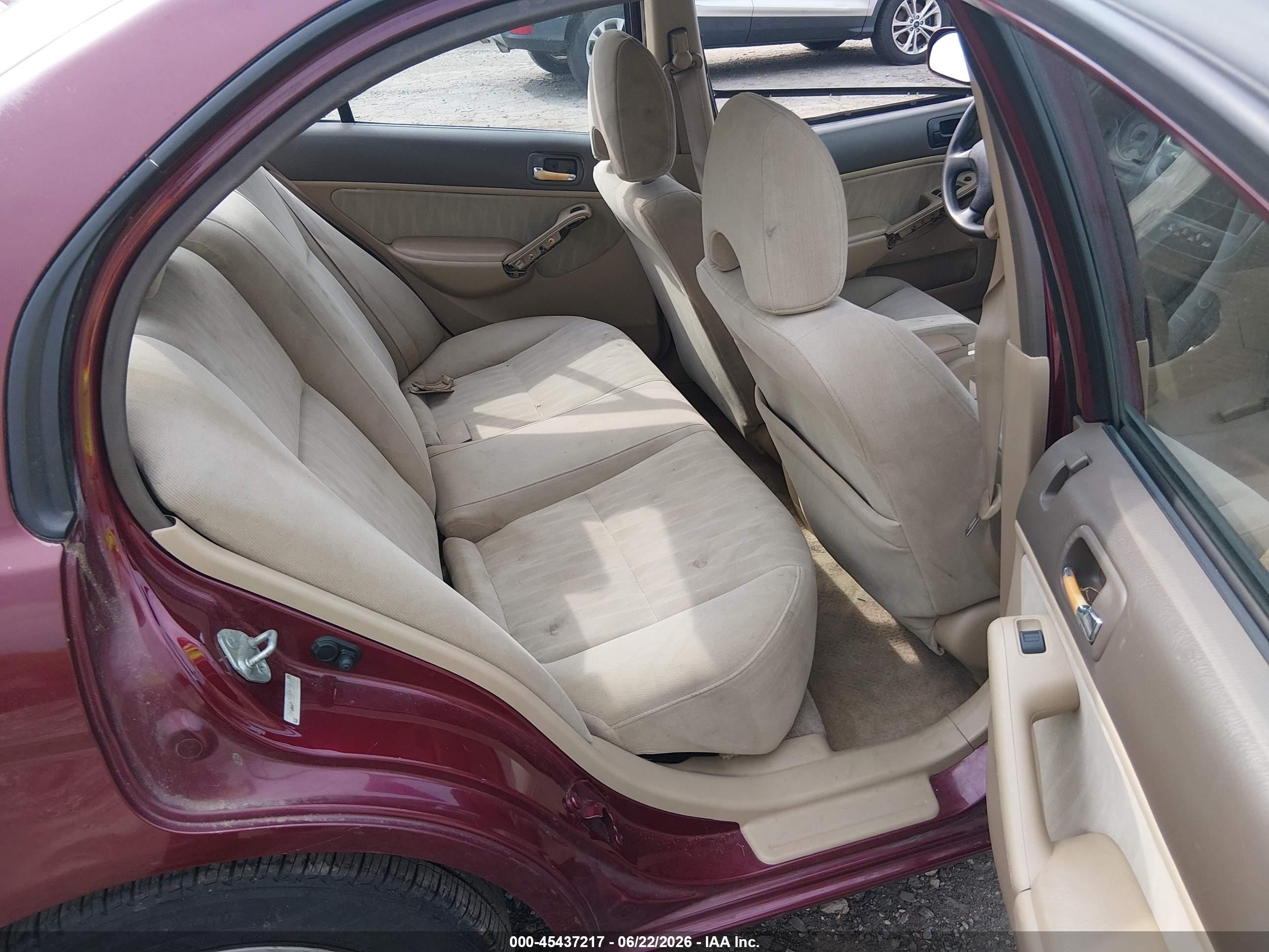2003 Honda Civic Ex Maroon vin: 2HGES26713H512805