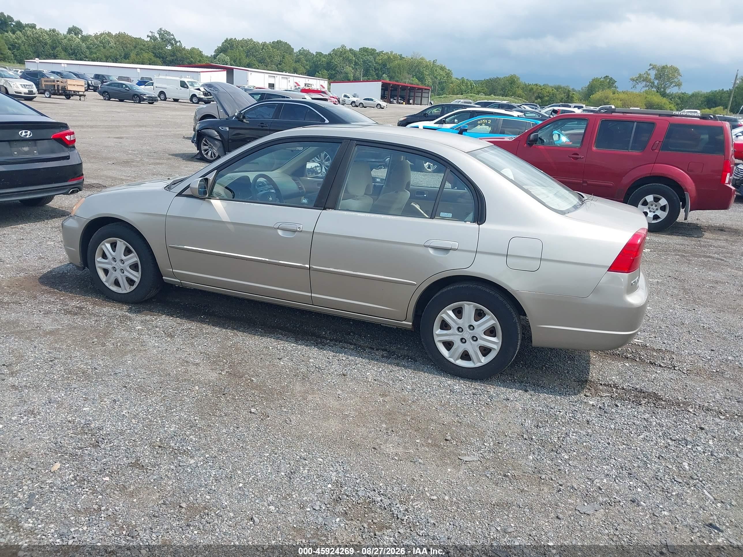 2003 Honda Civic Ex Tan vin: 2HGES26713H584944