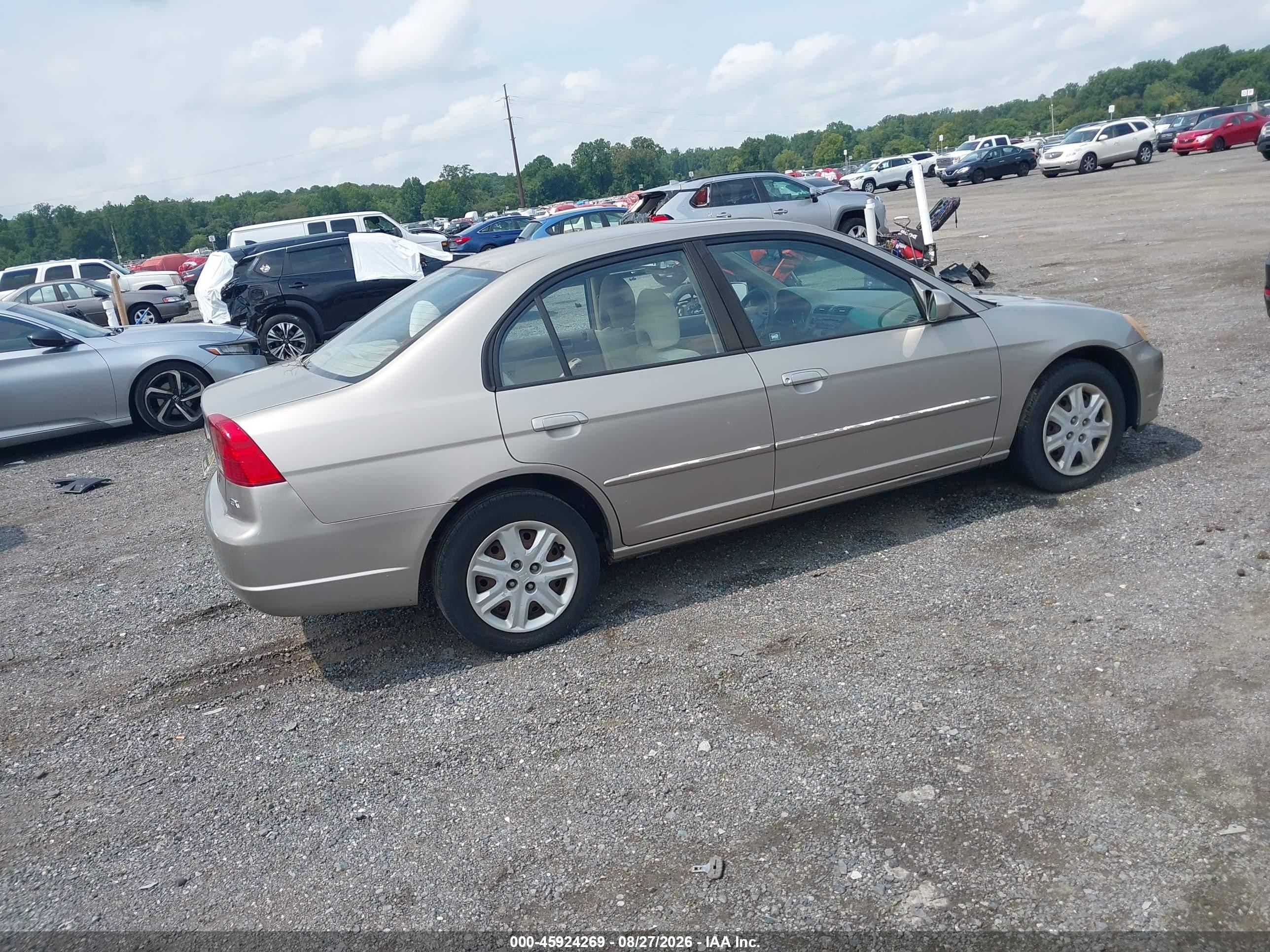 2003 Honda Civic Ex Tan vin: 2HGES26713H584944