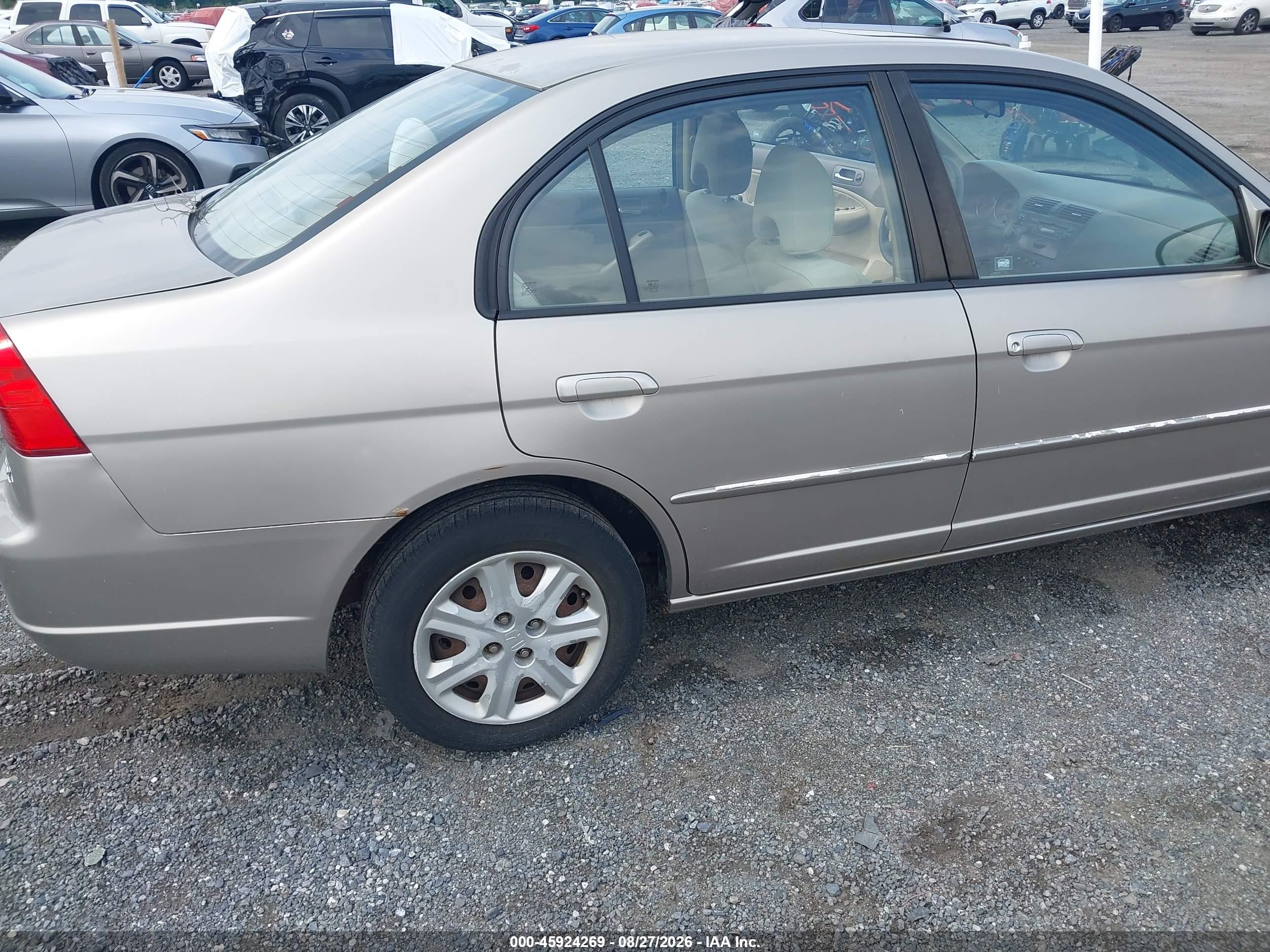 2003 Honda Civic Ex Tan vin: 2HGES26713H584944
