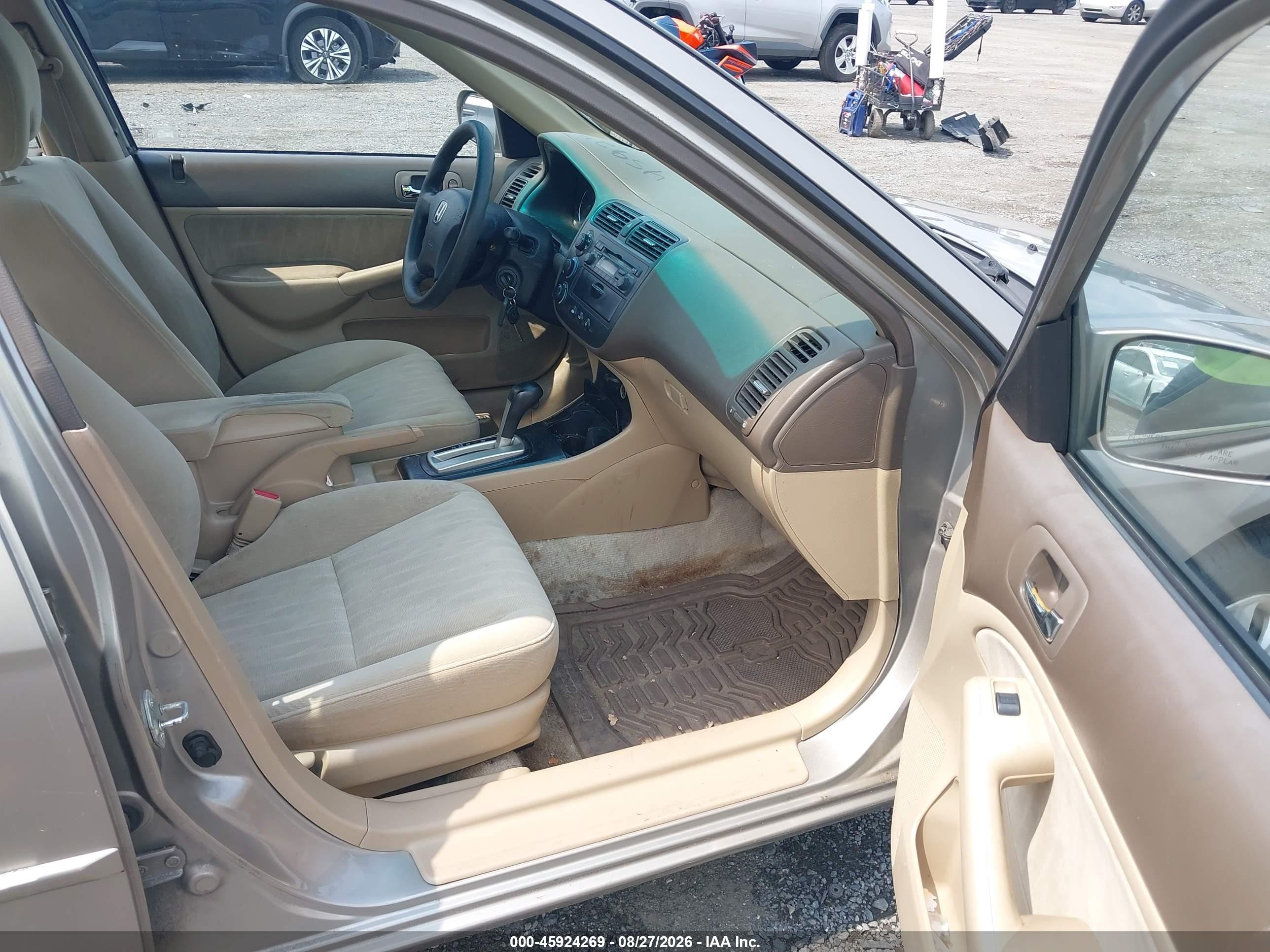 2003 Honda Civic Ex Tan vin: 2HGES26713H584944