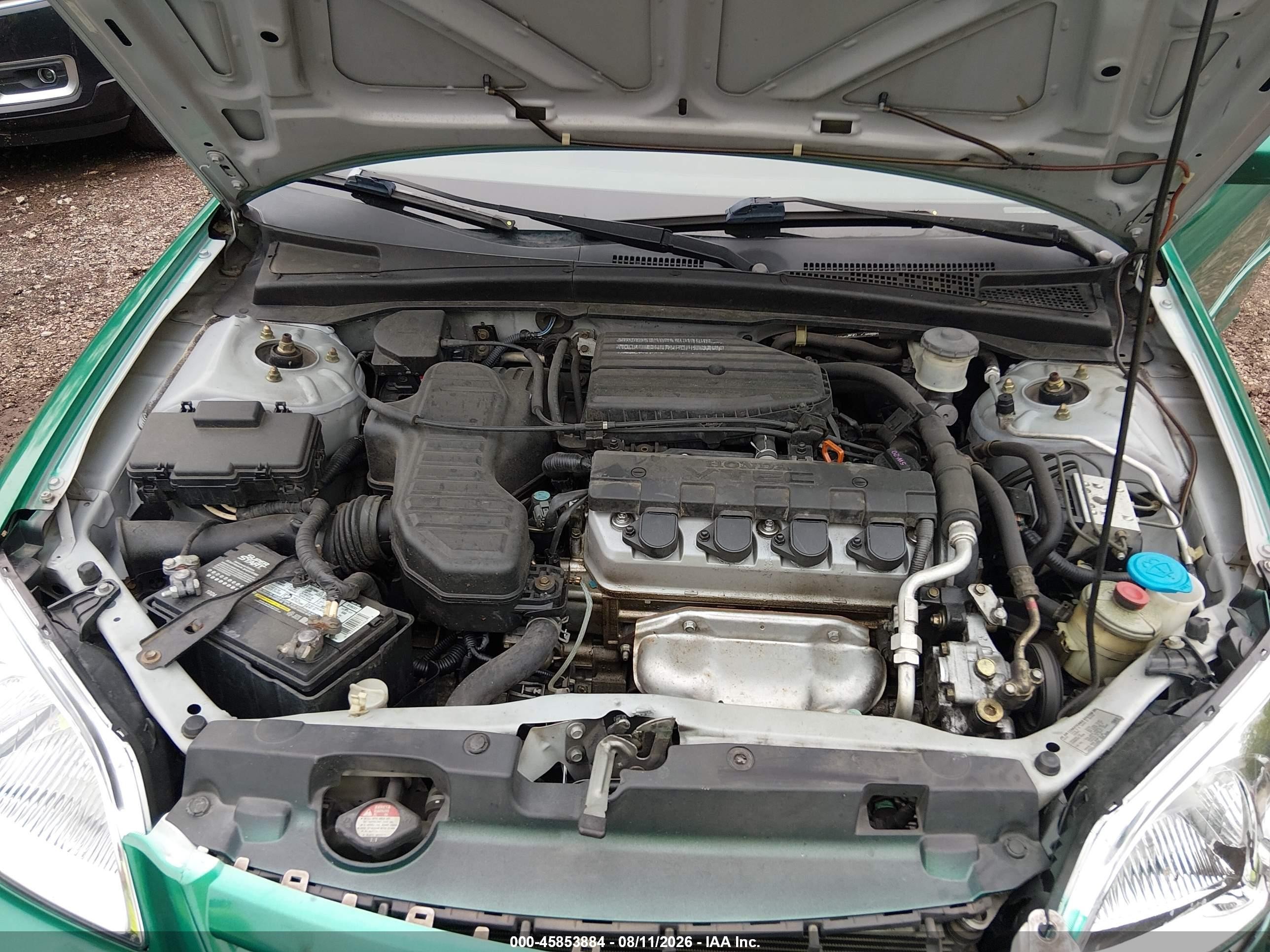 2003 Honda Civic Ex Green vin: 2HGES26713H614833