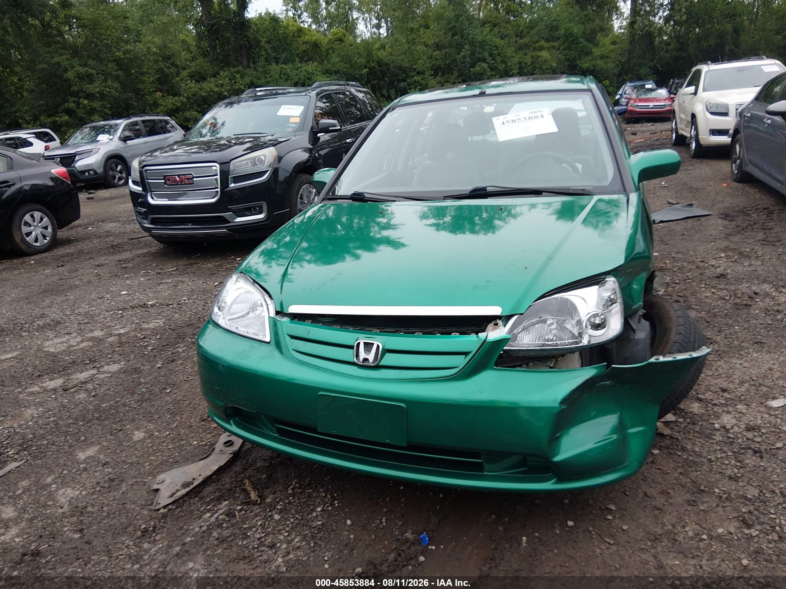 2003 Honda Civic Ex Green vin: 2HGES26713H614833