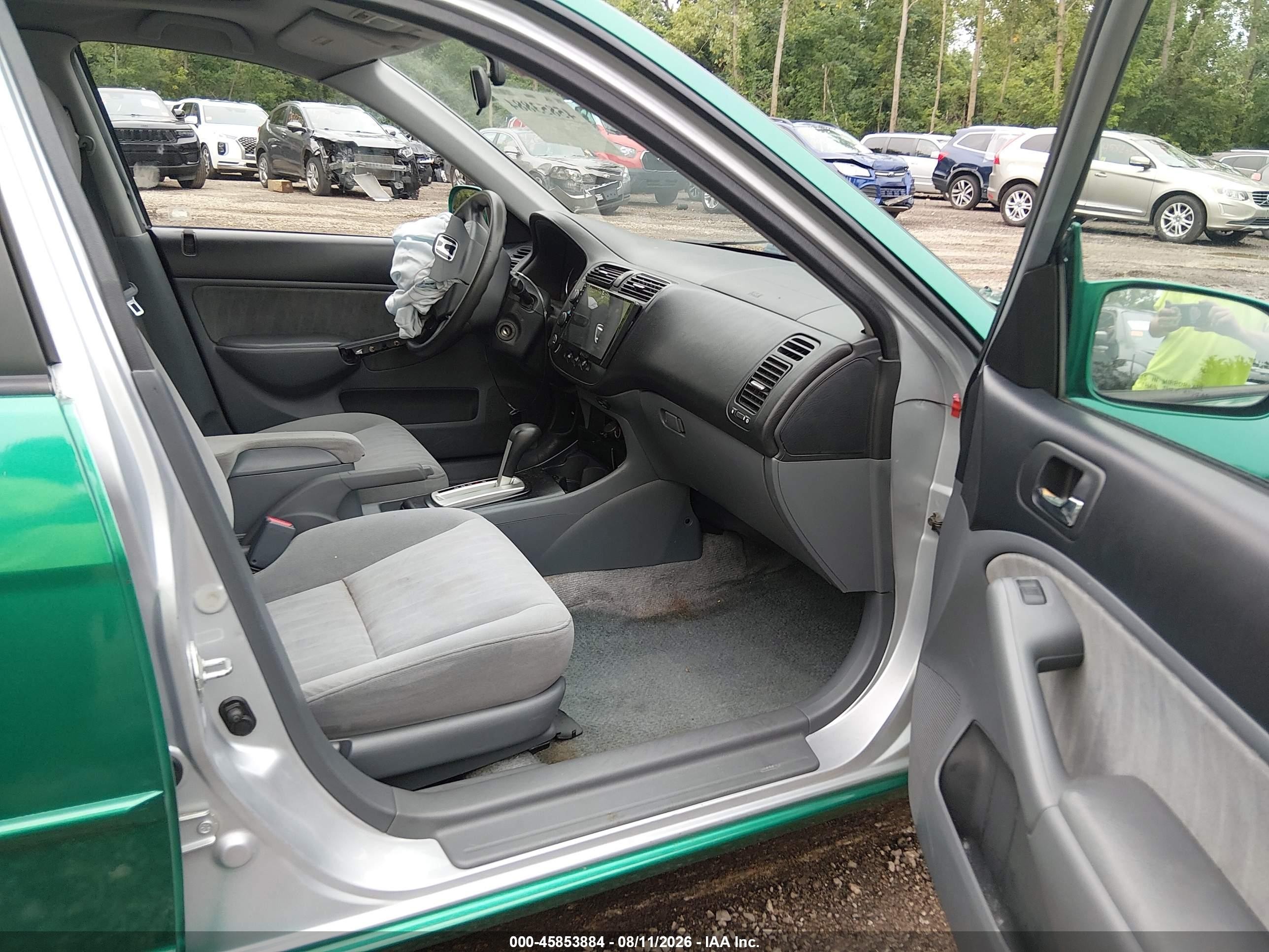 2003 Honda Civic Ex Green vin: 2HGES26713H614833