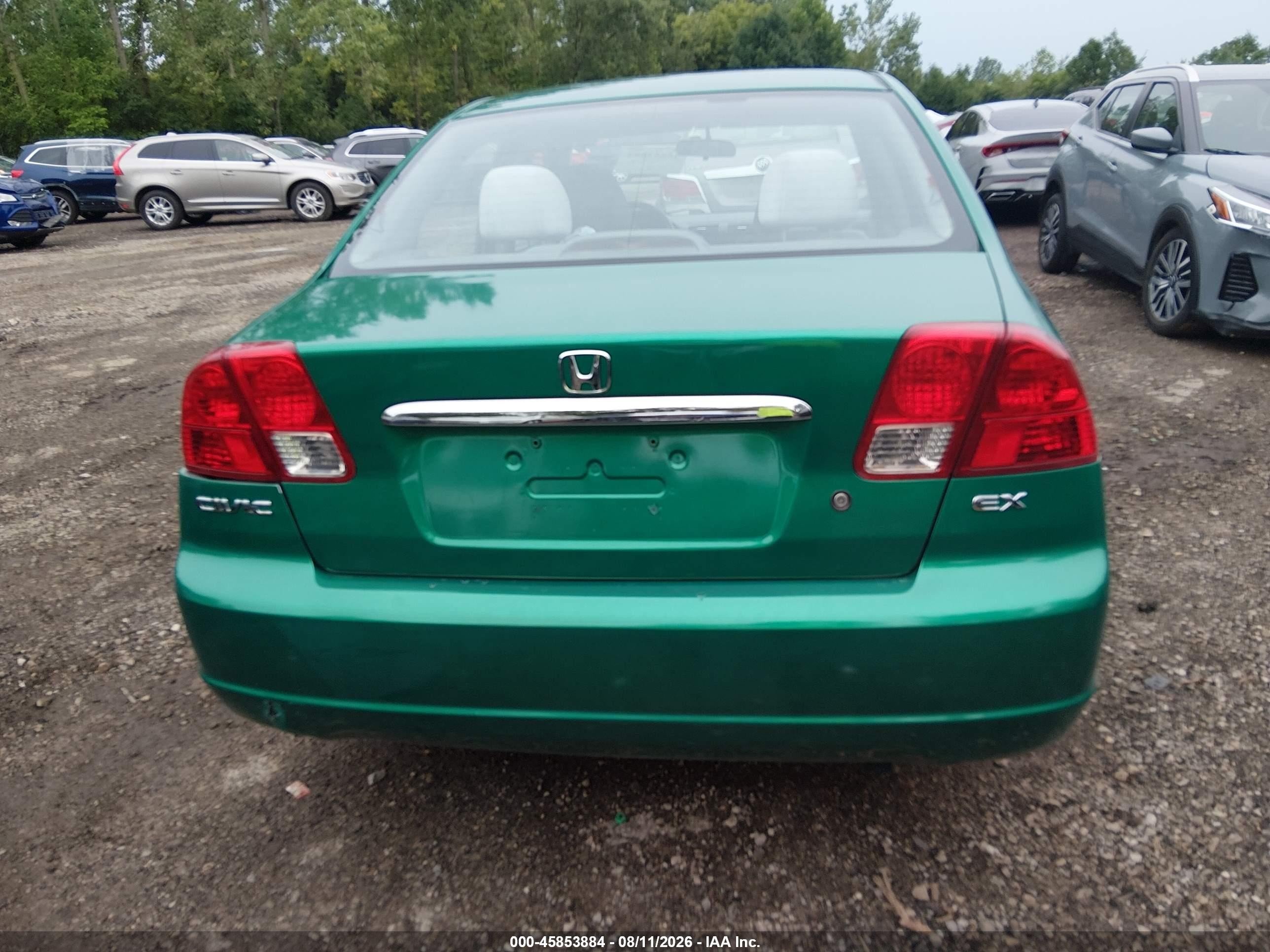 2003 Honda Civic Ex Green vin: 2HGES26713H614833