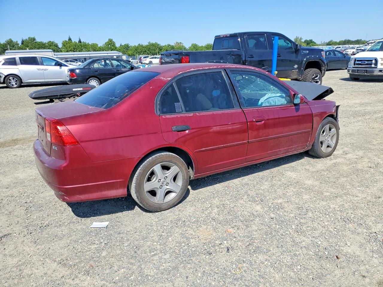 2004 Honda Civic Ex Красный vin: 2HGES26714H504222