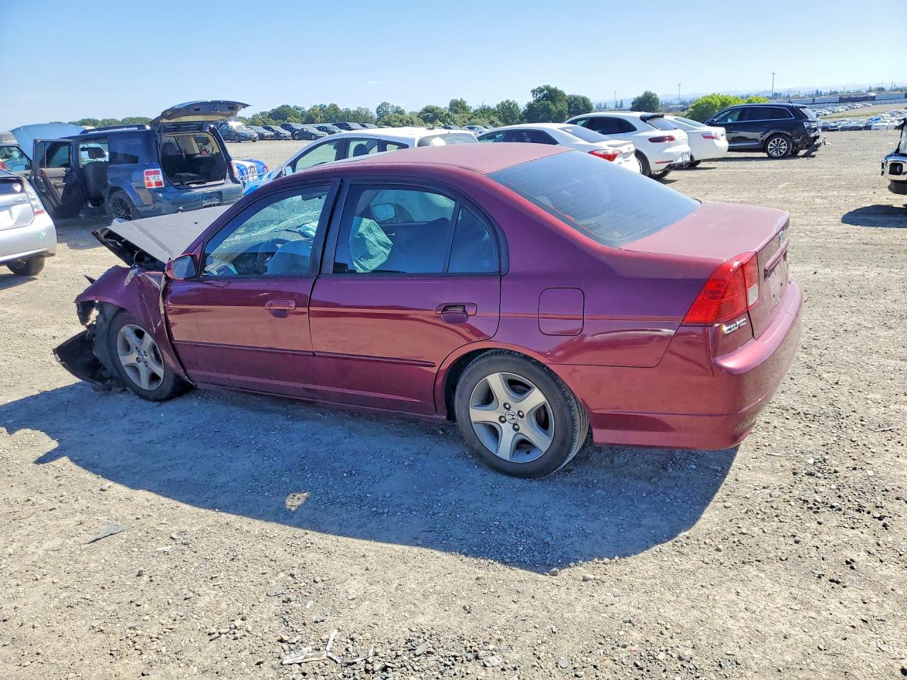 2004 Honda Civic Ex Красный vin: 2HGES26714H504222