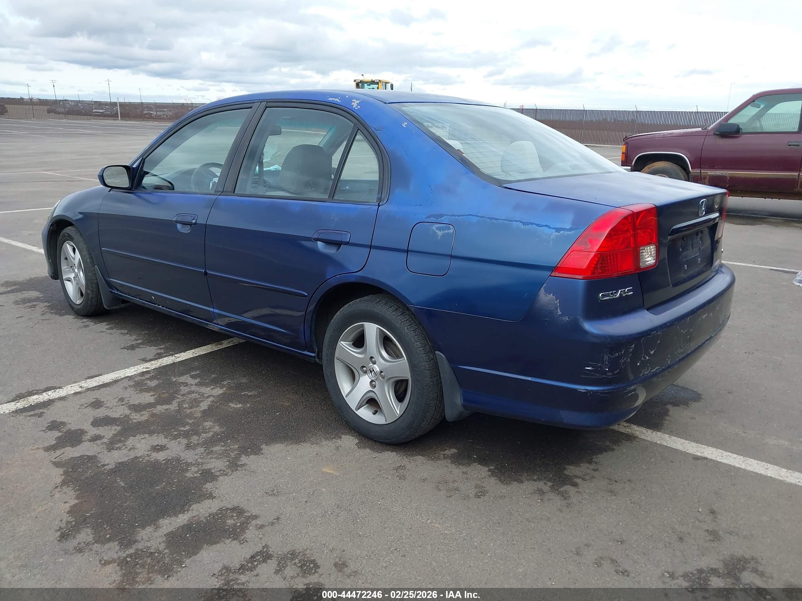 2004 Honda Civic Ex Blue vin: 2HGES26714H558751