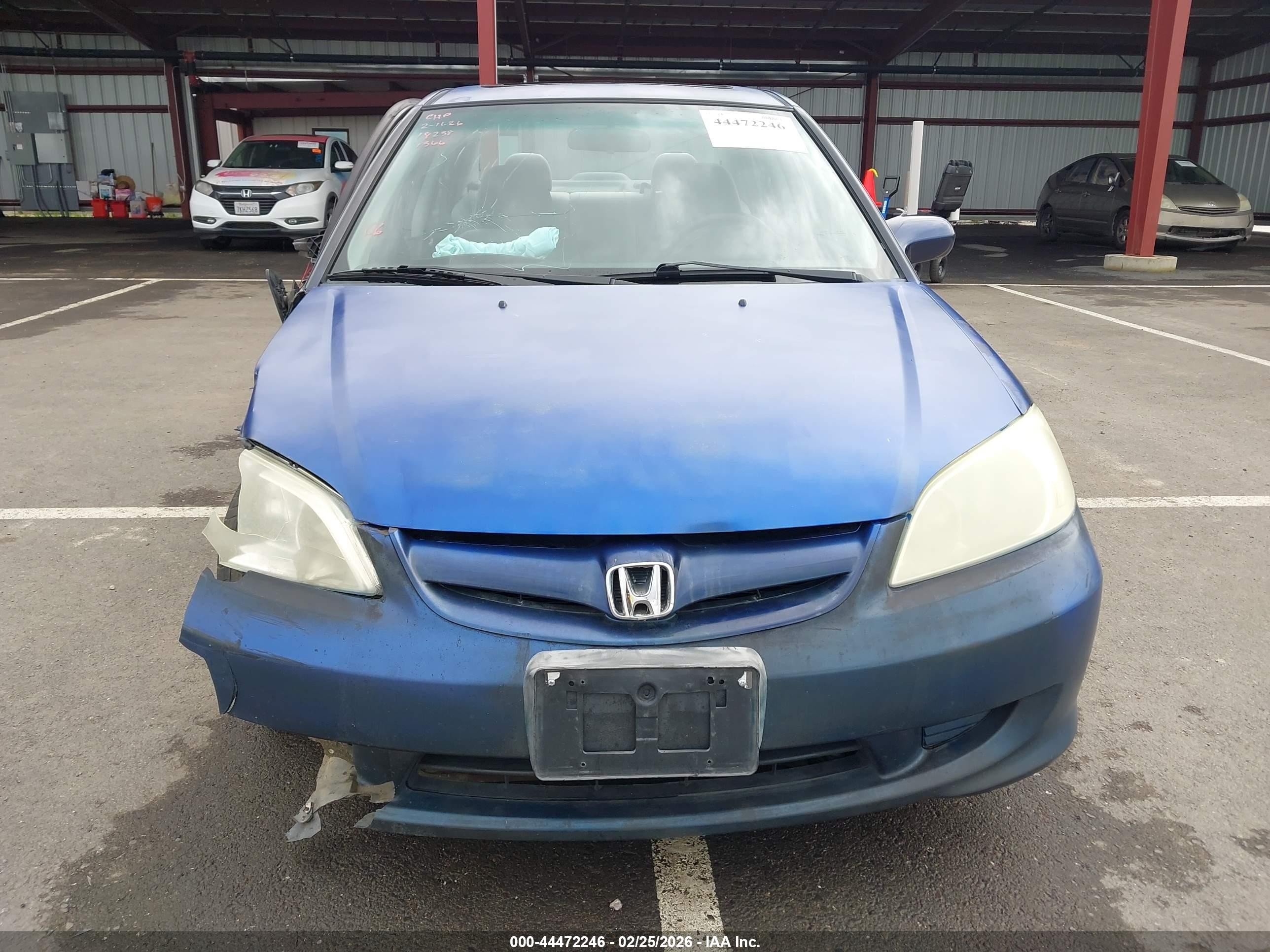 2004 Honda Civic Ex Blue vin: 2HGES26714H558751