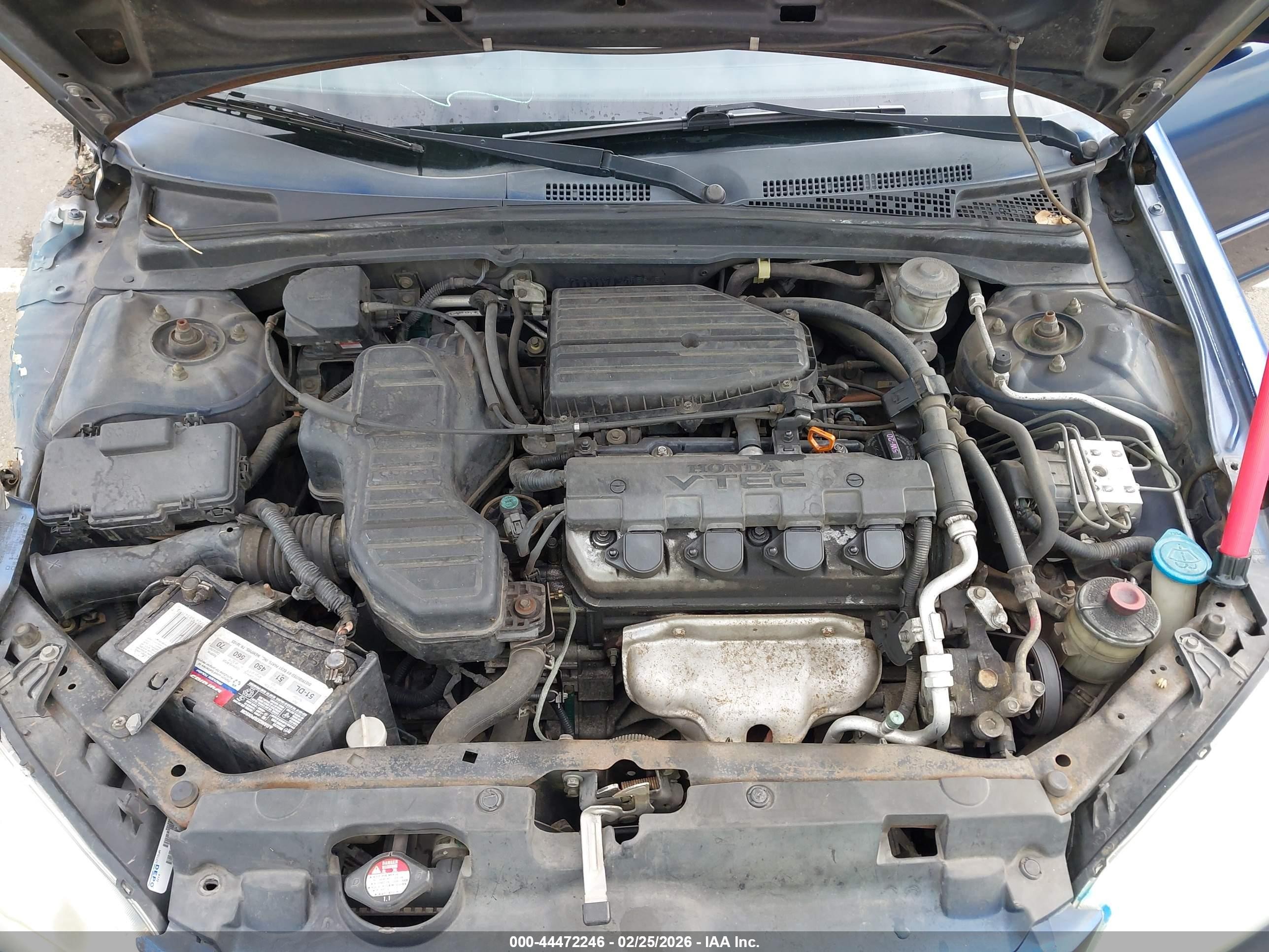 2004 Honda Civic Ex Blue vin: 2HGES26714H558751