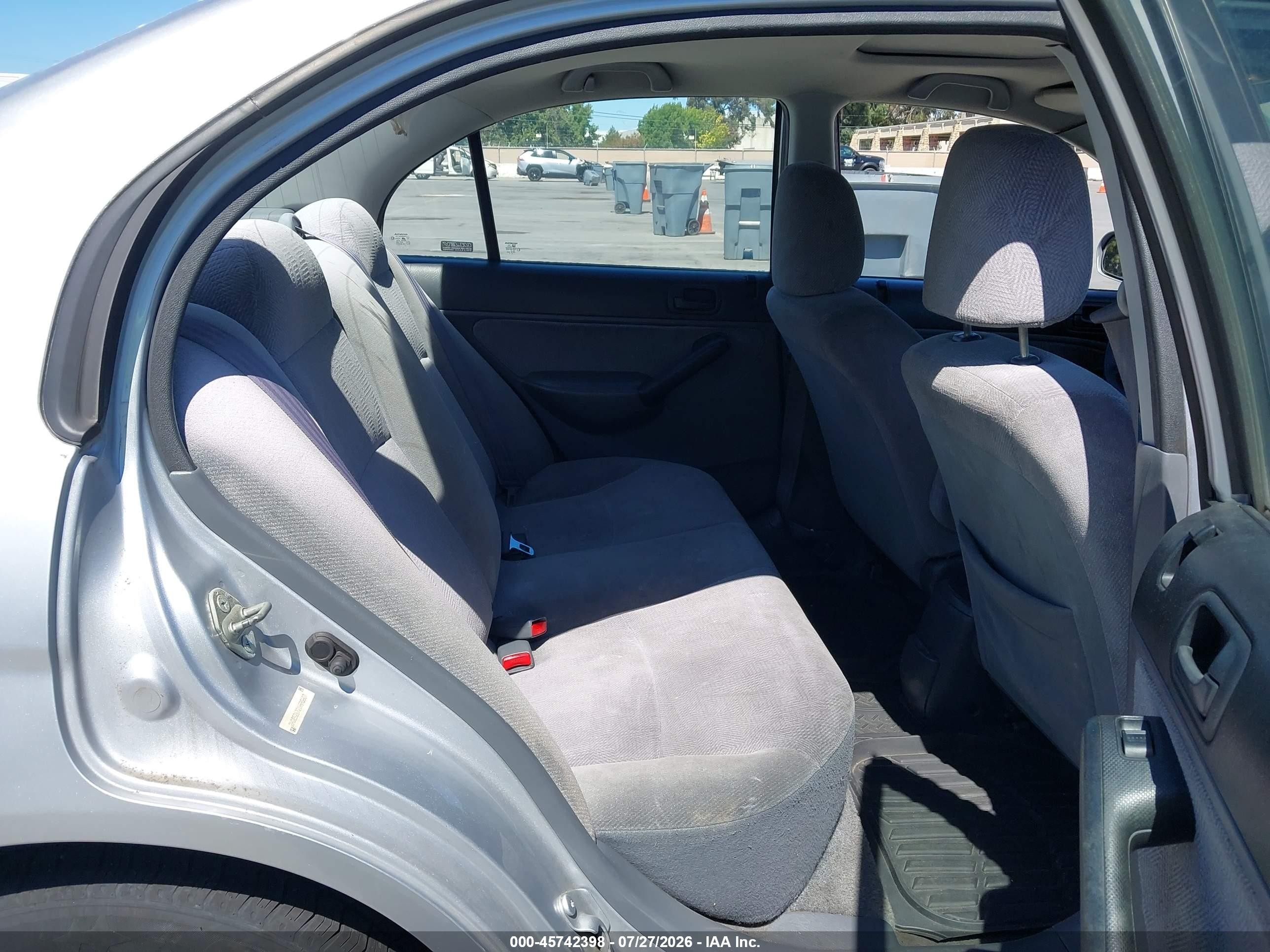 2001 Honda Civic Ex Серебряный vin: 2HGES26721H598607