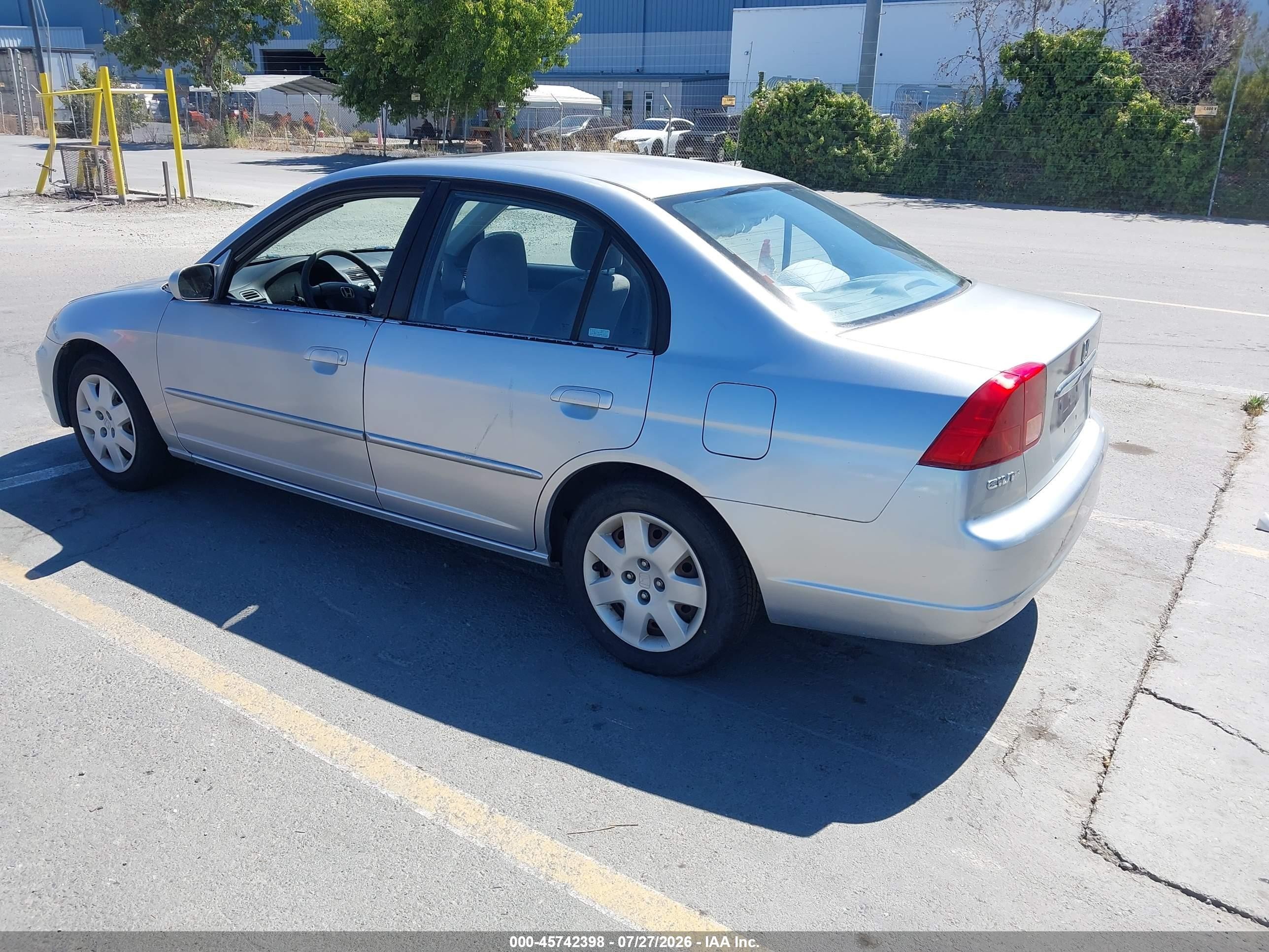 2001 Honda Civic Ex Серебряный vin: 2HGES26721H598607