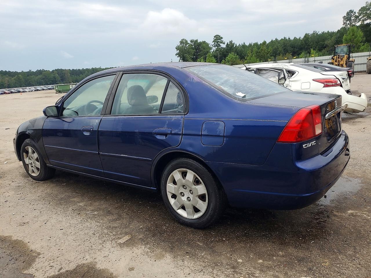 2002 Honda Civic Ex Blue vin: 2HGES26722H505814
