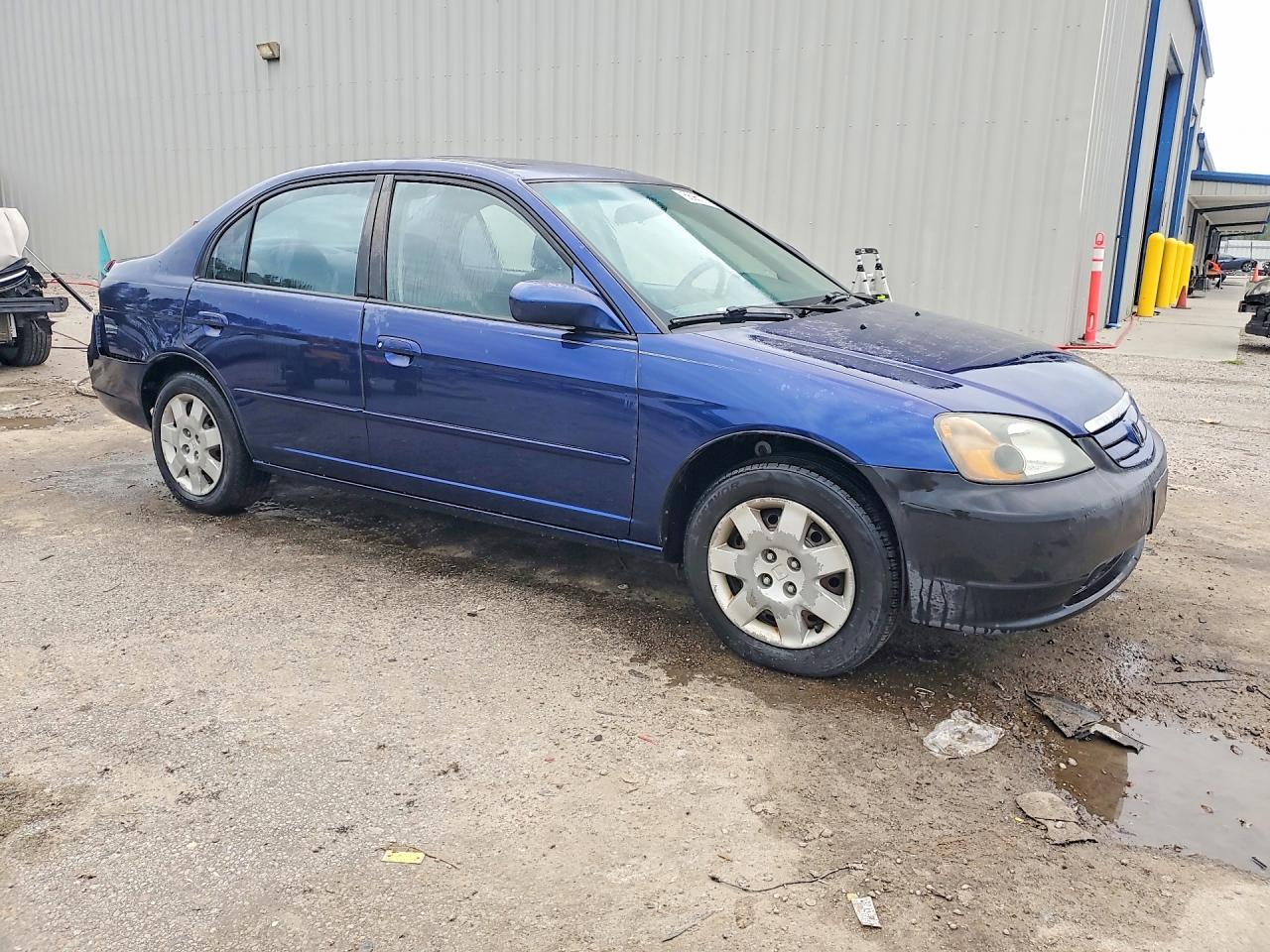 2002 Honda Civic Ex Blue vin: 2HGES26722H505814