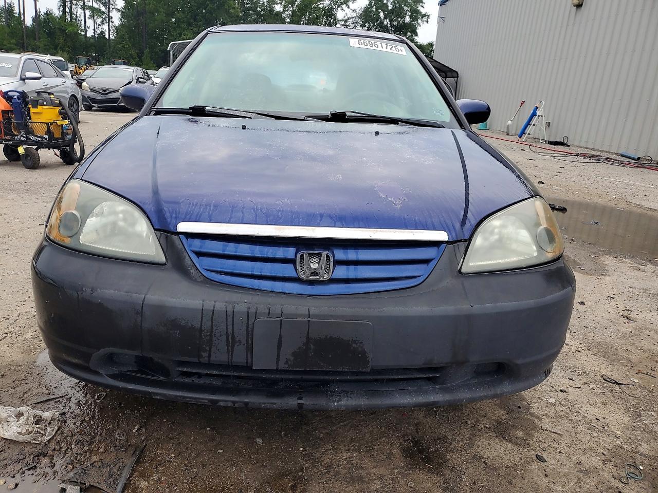 2002 Honda Civic Ex Blue vin: 2HGES26722H505814