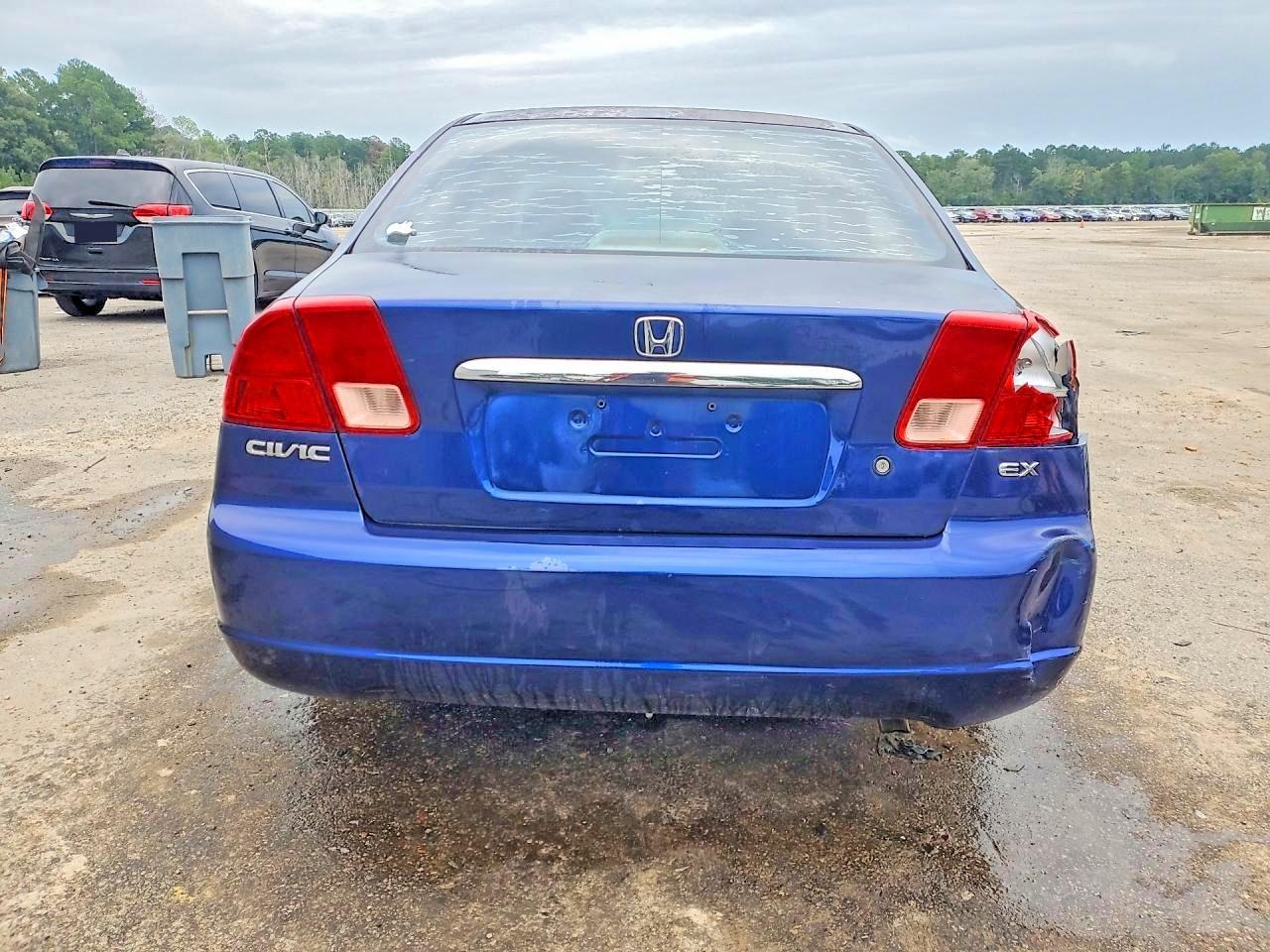 2002 Honda Civic Ex Blue vin: 2HGES26722H505814