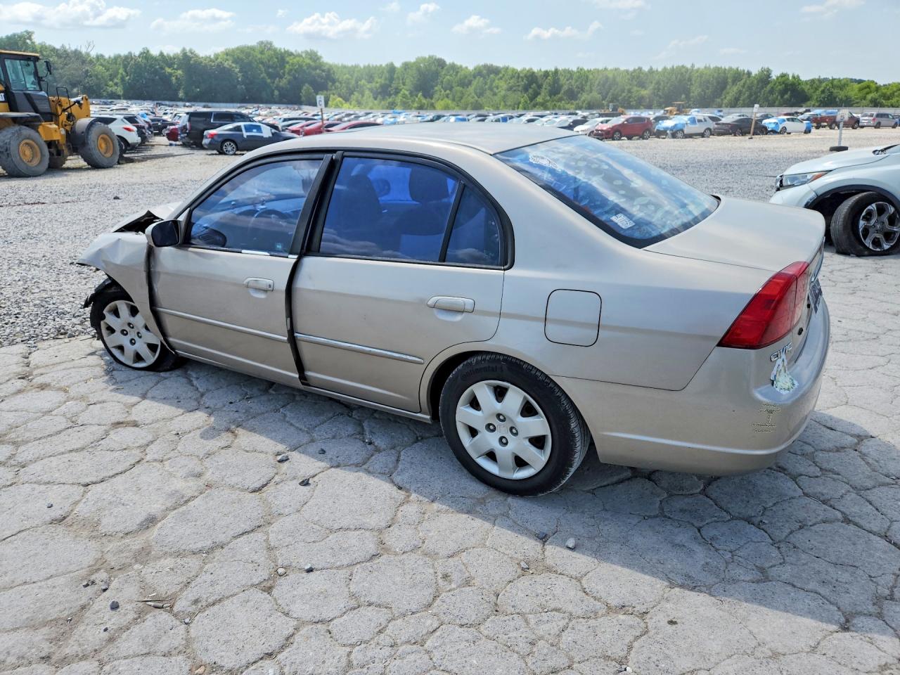 2002 Honda Civic Ex Beige vin: 2HGES26722H553166