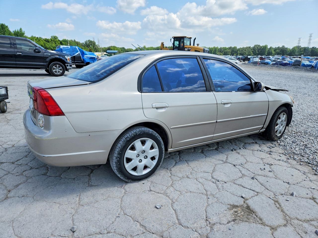 2002 Honda Civic Ex Beige vin: 2HGES26722H553166