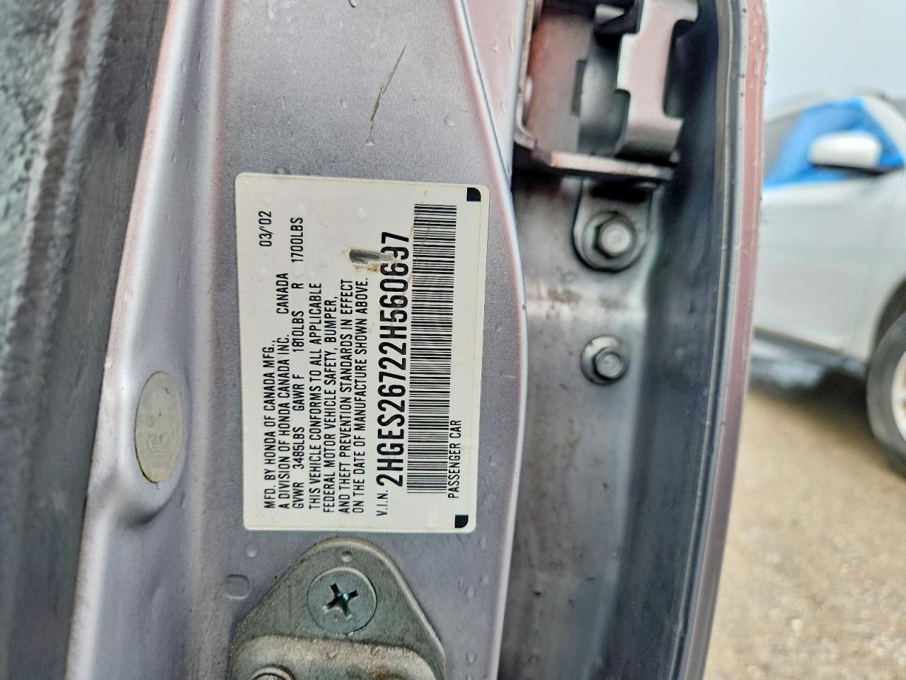 2002 Honda Civic Ex Серебряный vin: 2HGES26722H560697