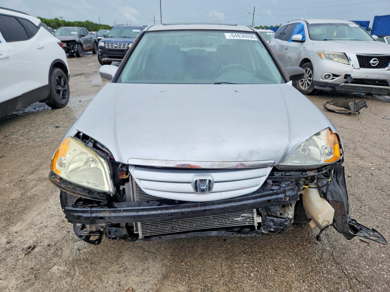 2002 Honda Civic Ex Серебряный vin: 2HGES26722H560697