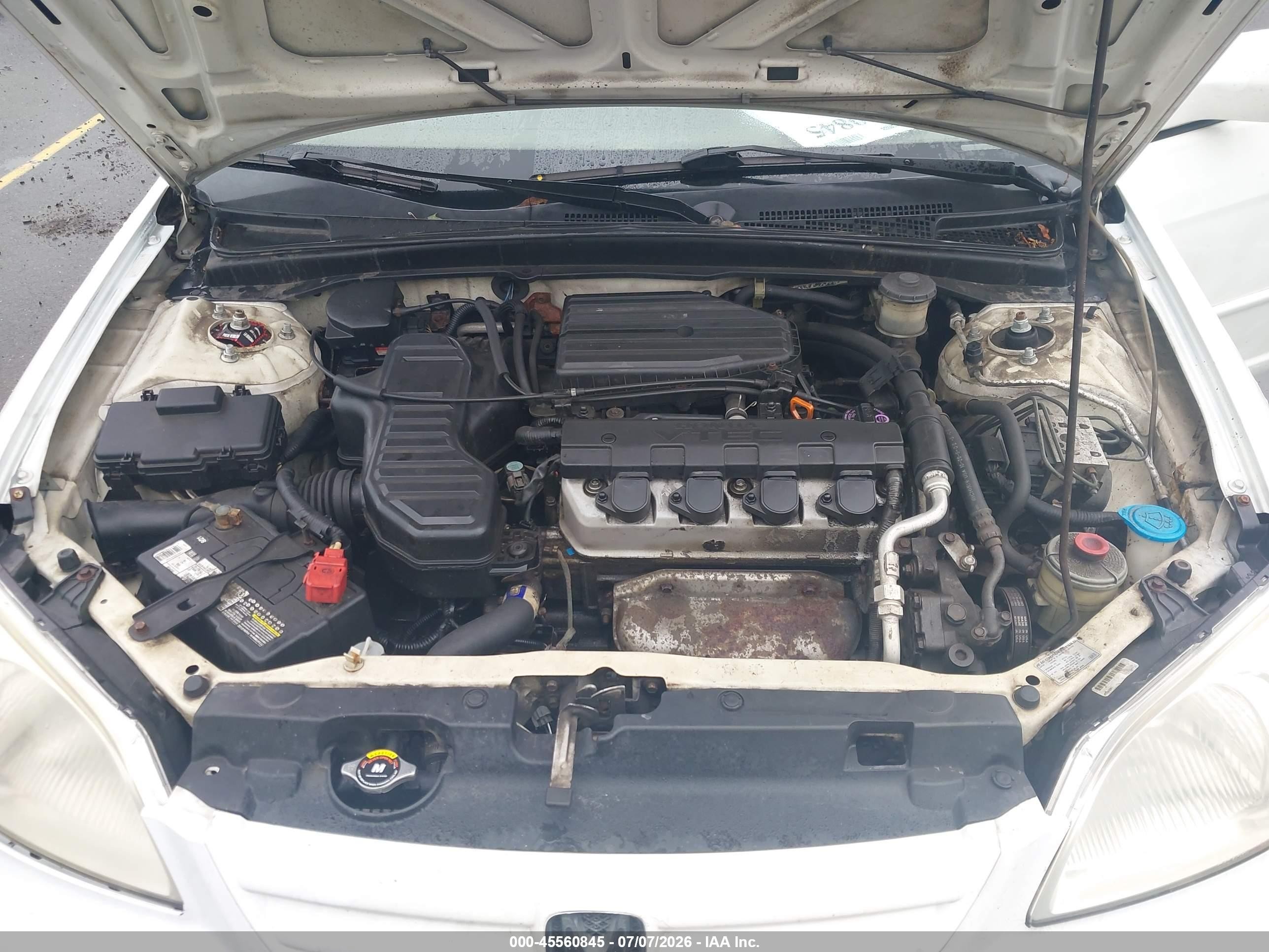 2002 Honda Civic Ex White vin: 2HGES26722H590413