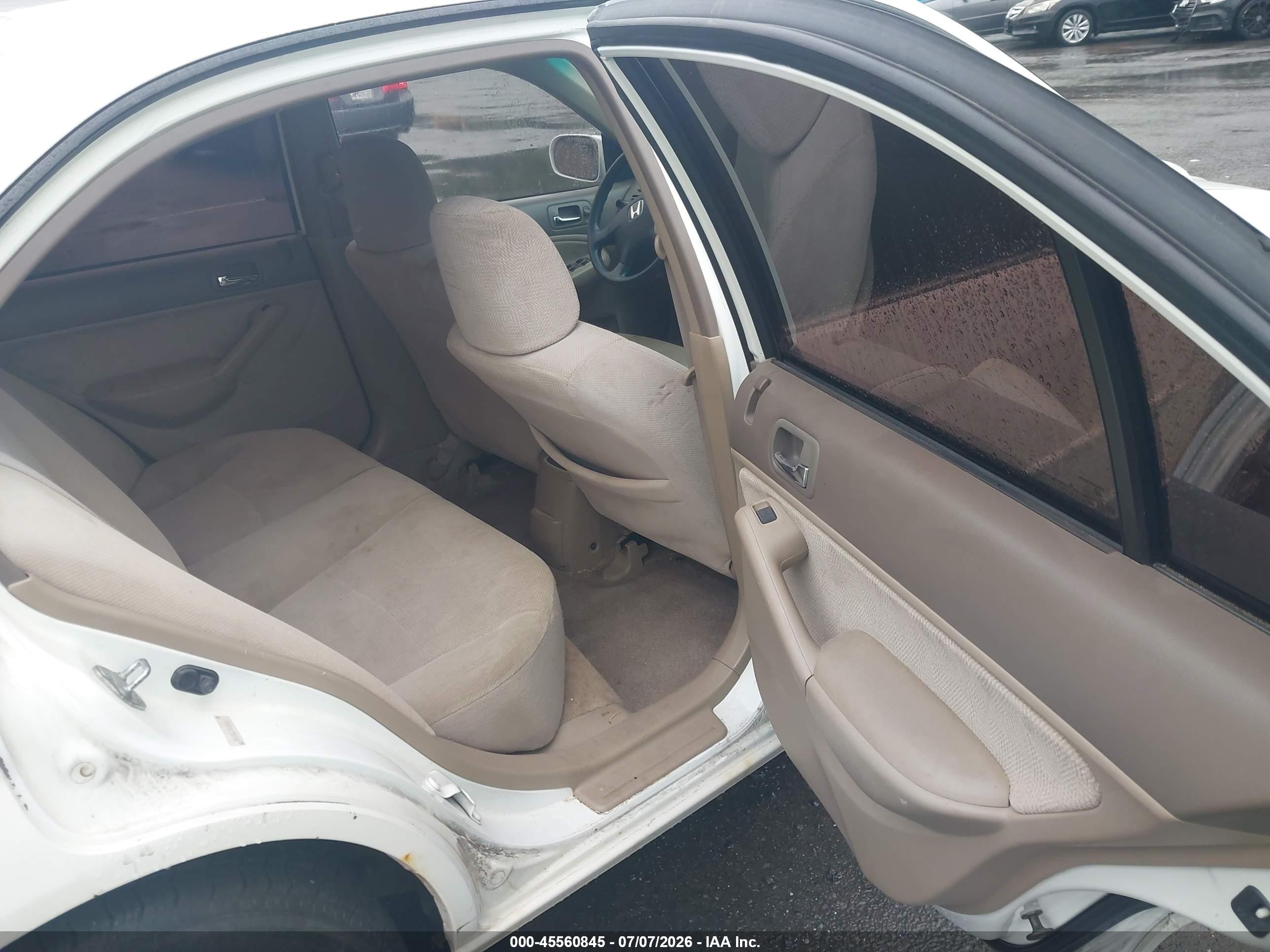 2002 Honda Civic Ex White vin: 2HGES26722H590413