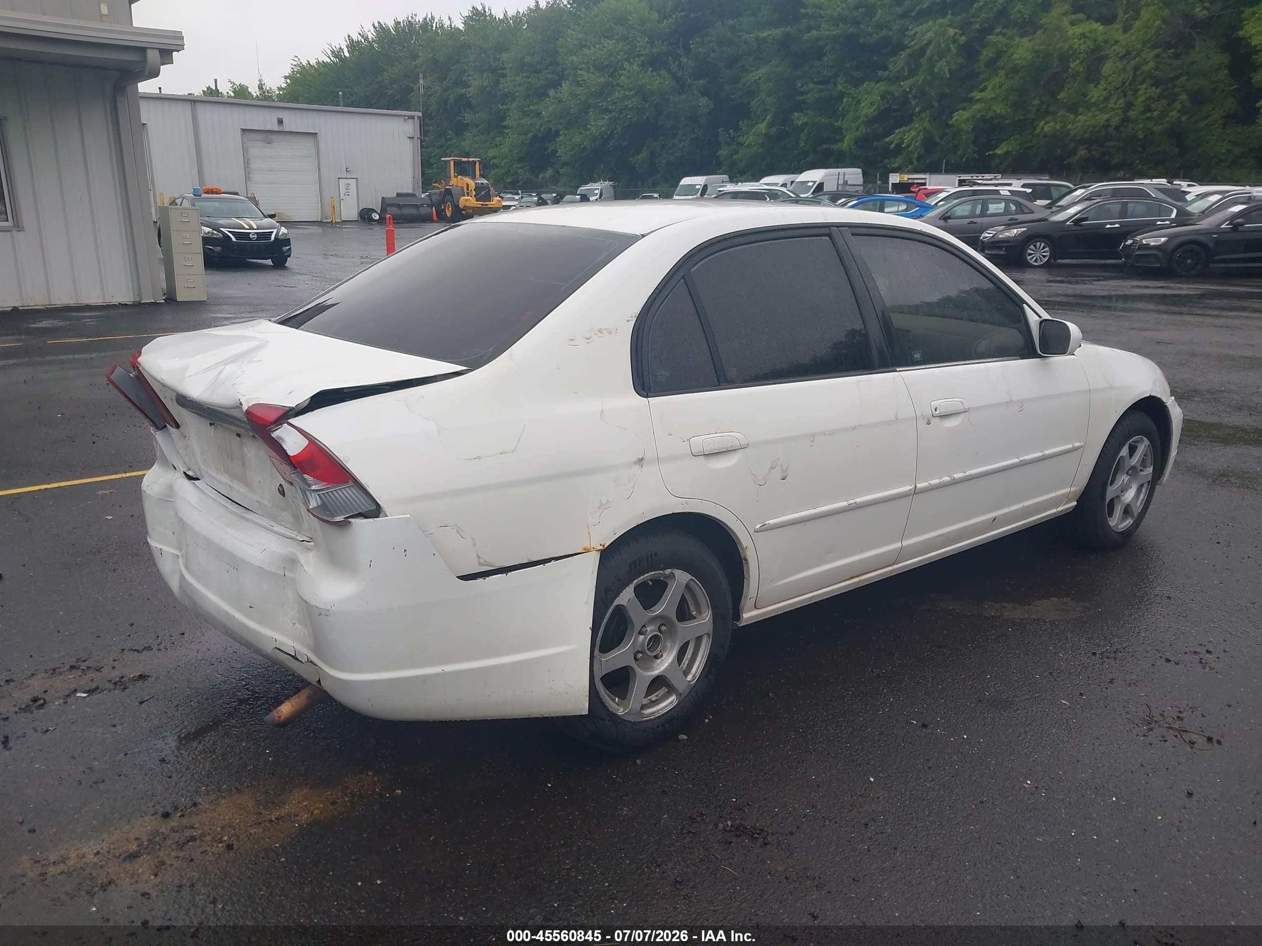 2002 Honda Civic Ex White vin: 2HGES26722H590413