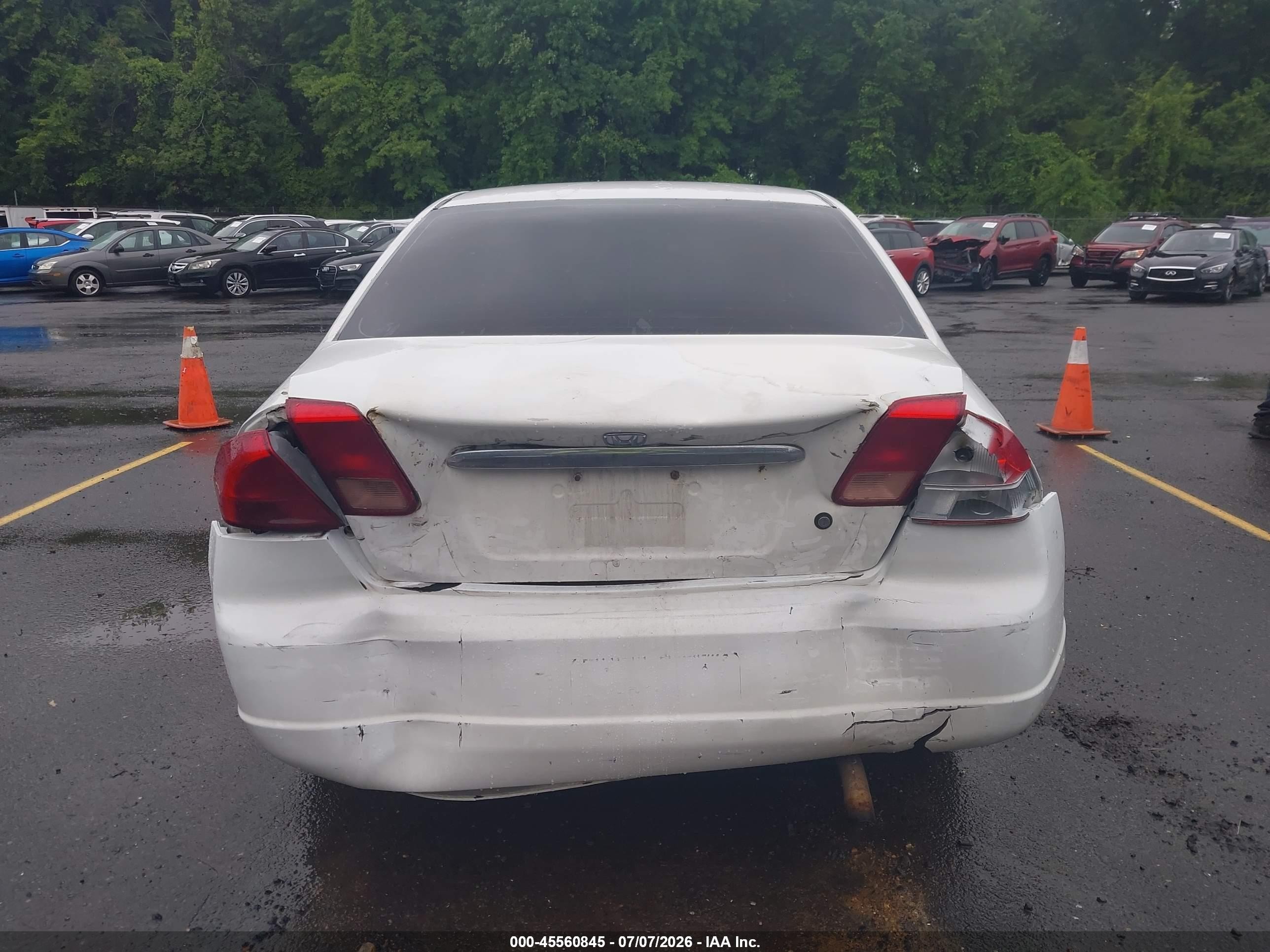 2002 Honda Civic Ex White vin: 2HGES26722H590413