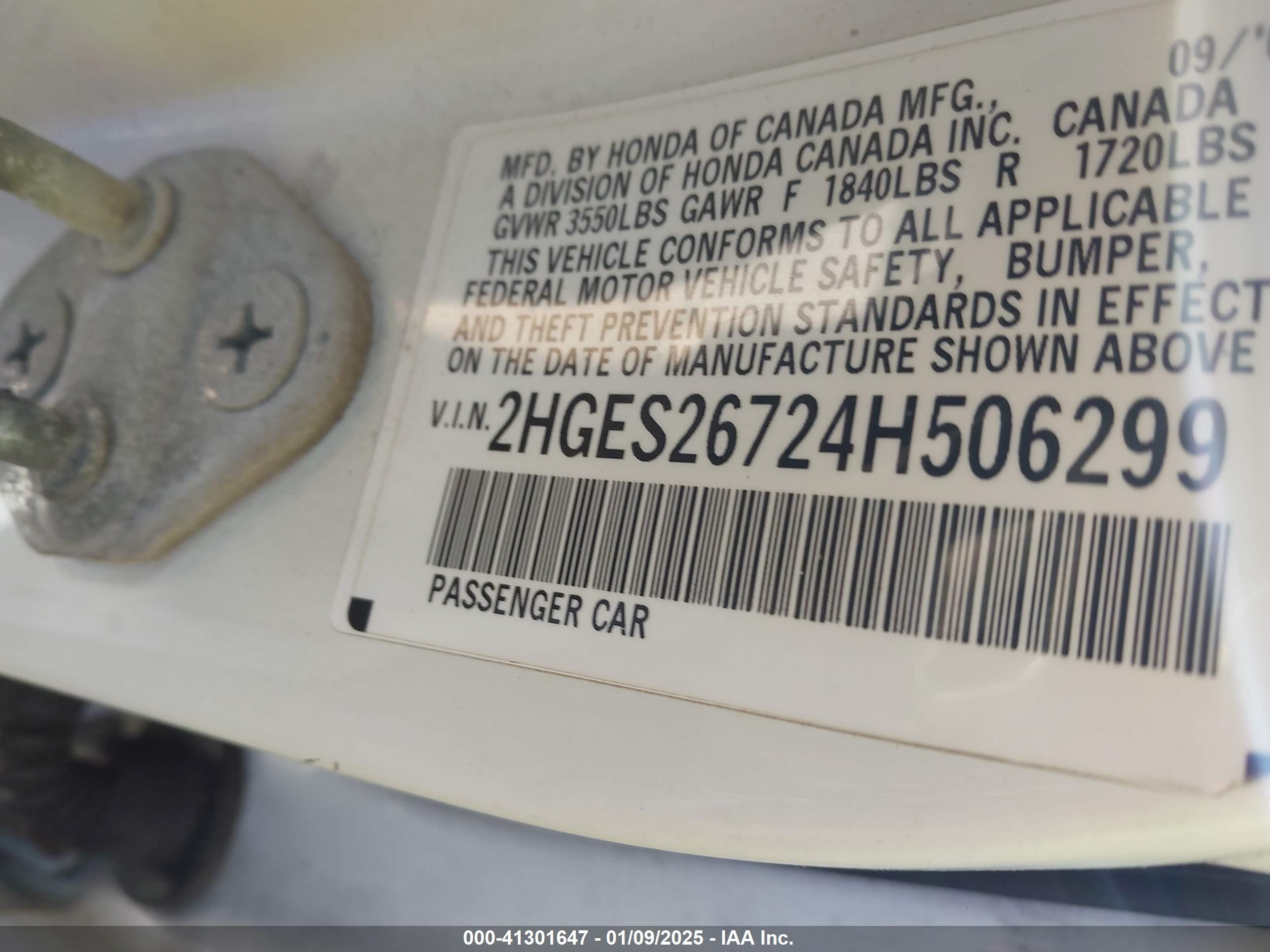 2004 Honda Civic Ex White vin: 2HGES26724H506299