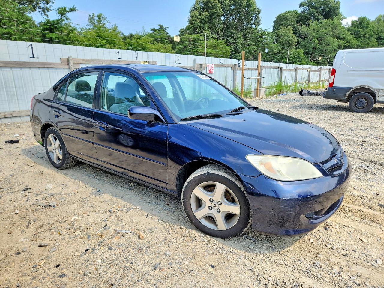 2004 Honda Civic Ex Blue vin: 2HGES26724H537682