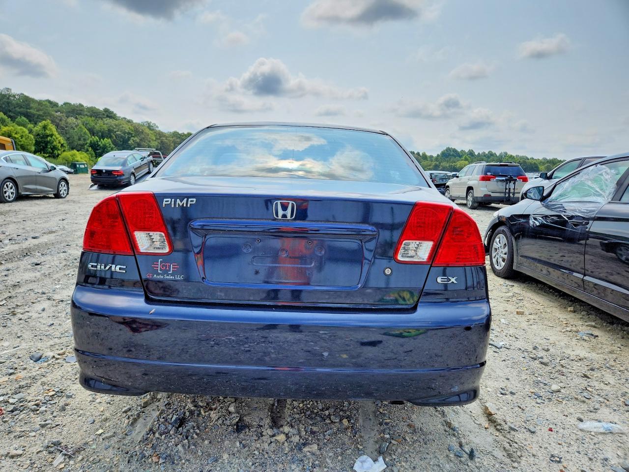 2004 Honda Civic Ex Blue vin: 2HGES26724H537682