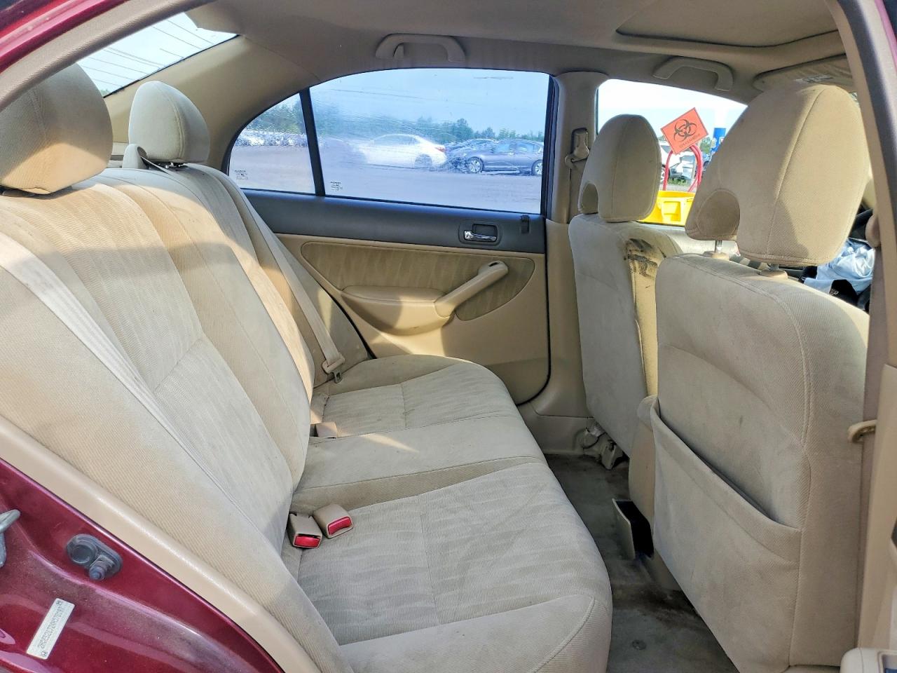 2004 Honda Civic Burgundy vin: 2HGES26724H578197