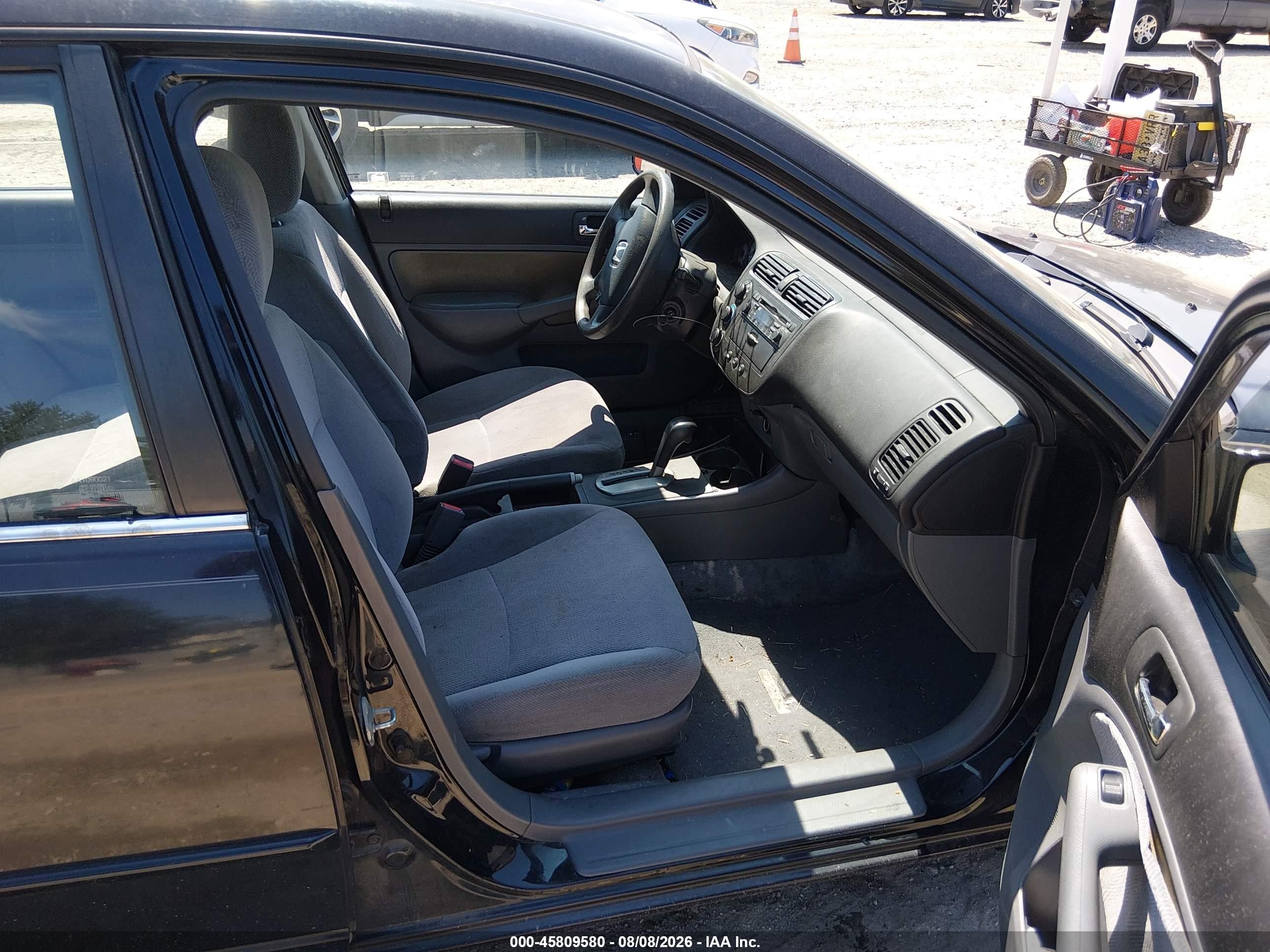 2002 Honda Civic Ex Black vin: 2HGES26732H594888