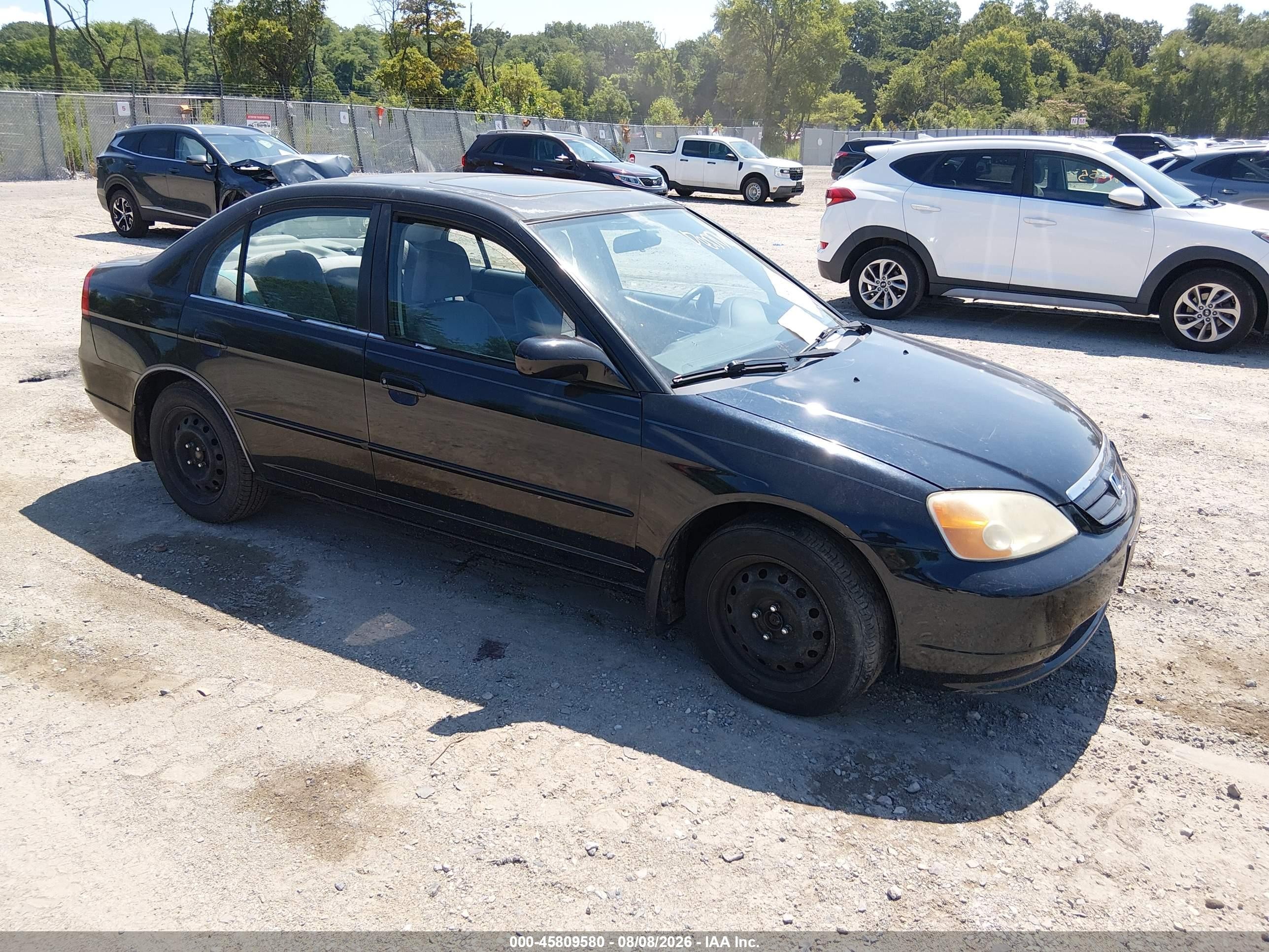 2002 Honda Civic Ex Black vin: 2HGES26732H594888