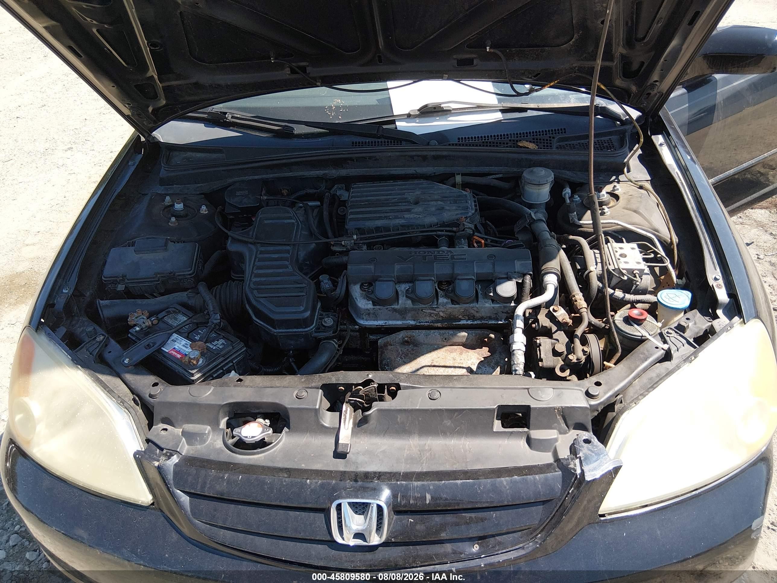 2002 Honda Civic Ex Black vin: 2HGES26732H594888