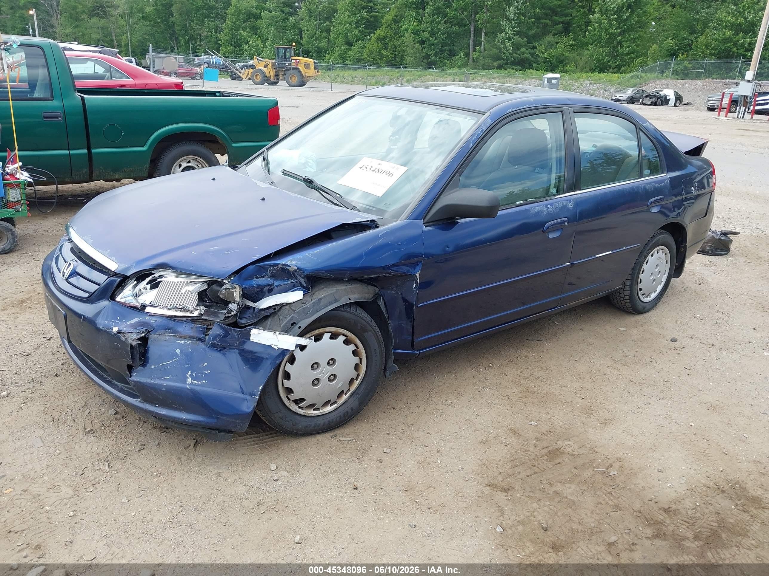 2002 Honda Civic Ex Dark Blue vin: 2HGES26732H602598