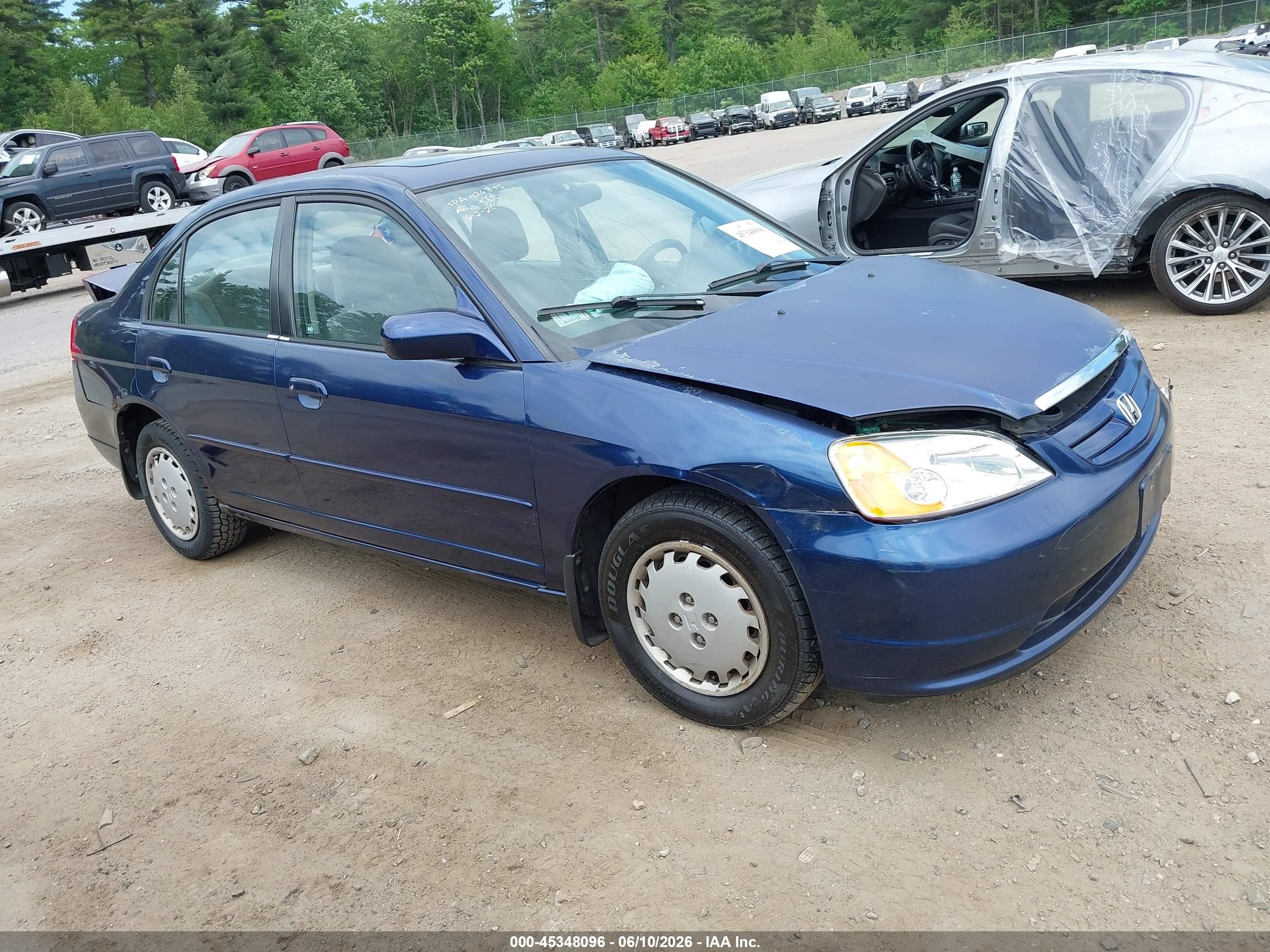 2002 Honda Civic Ex Dark Blue vin: 2HGES26732H602598